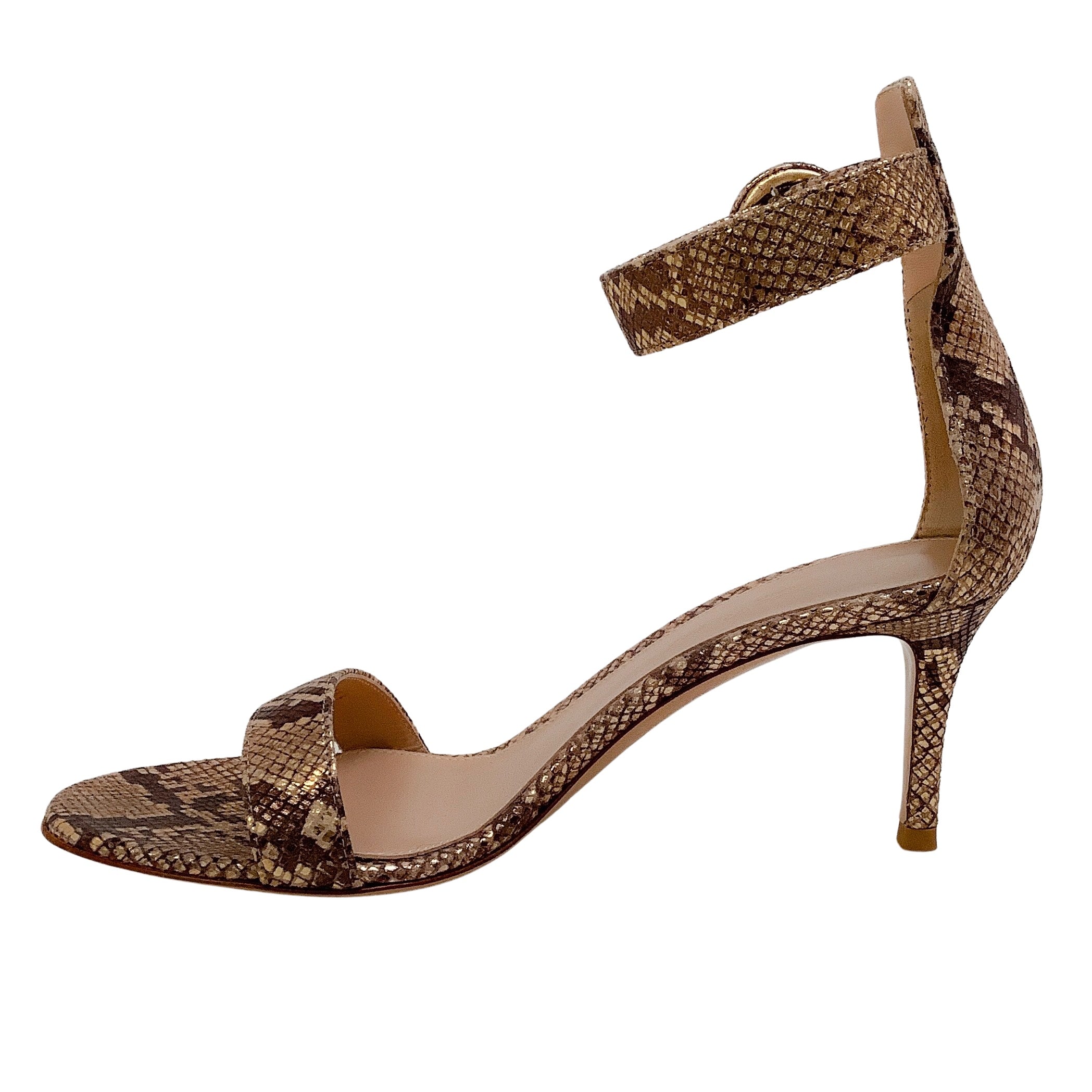 Gianvito Rossi Dallas Mekong Portofino 70mm Heels - Women's Luxury Leather Sandals for Weddings & Evening Events