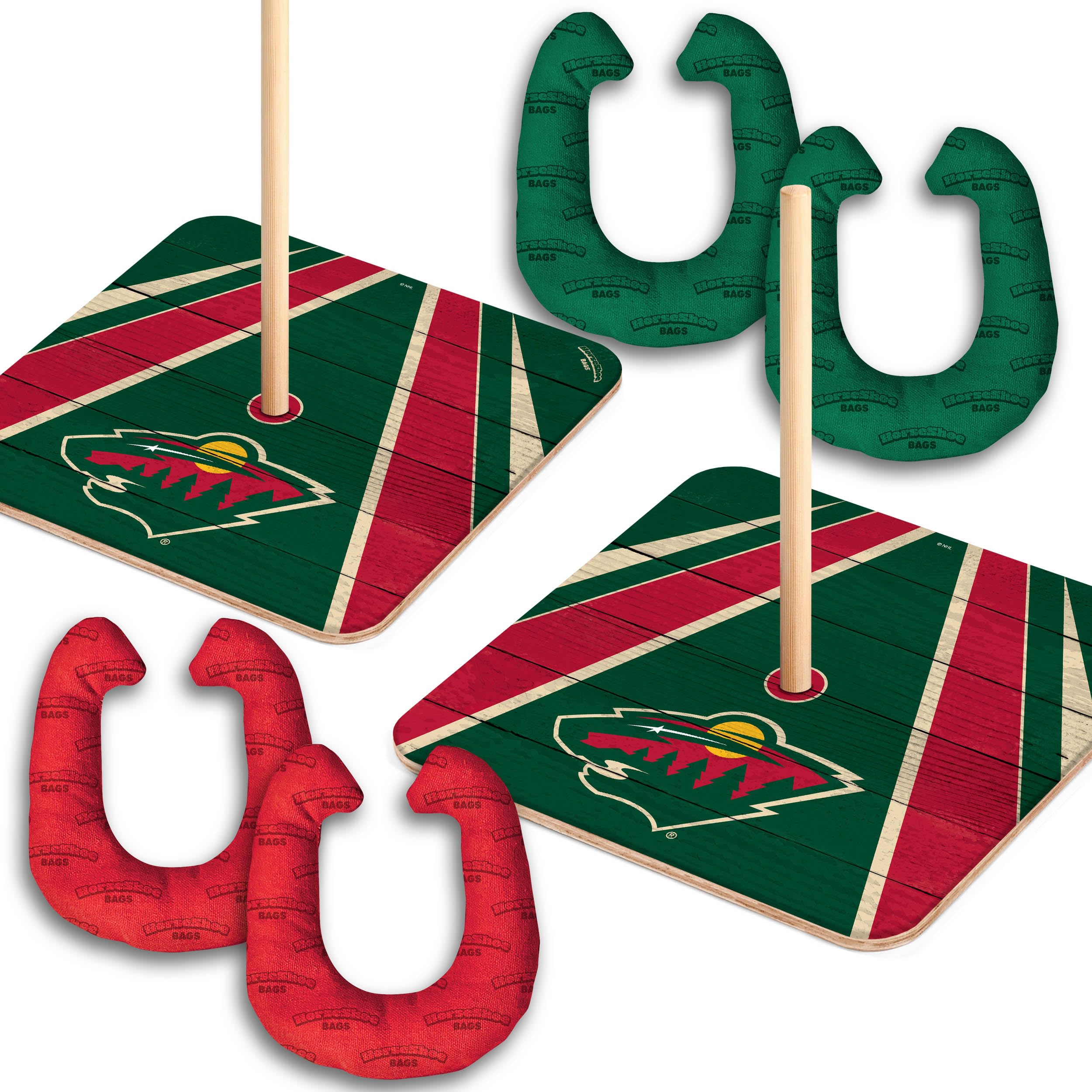 Minnesota Wild NHL Horseshoe Bags - Officially Licensed Team Logo - Perfect for Tailgating, Game Day & Sports Fan Gifts