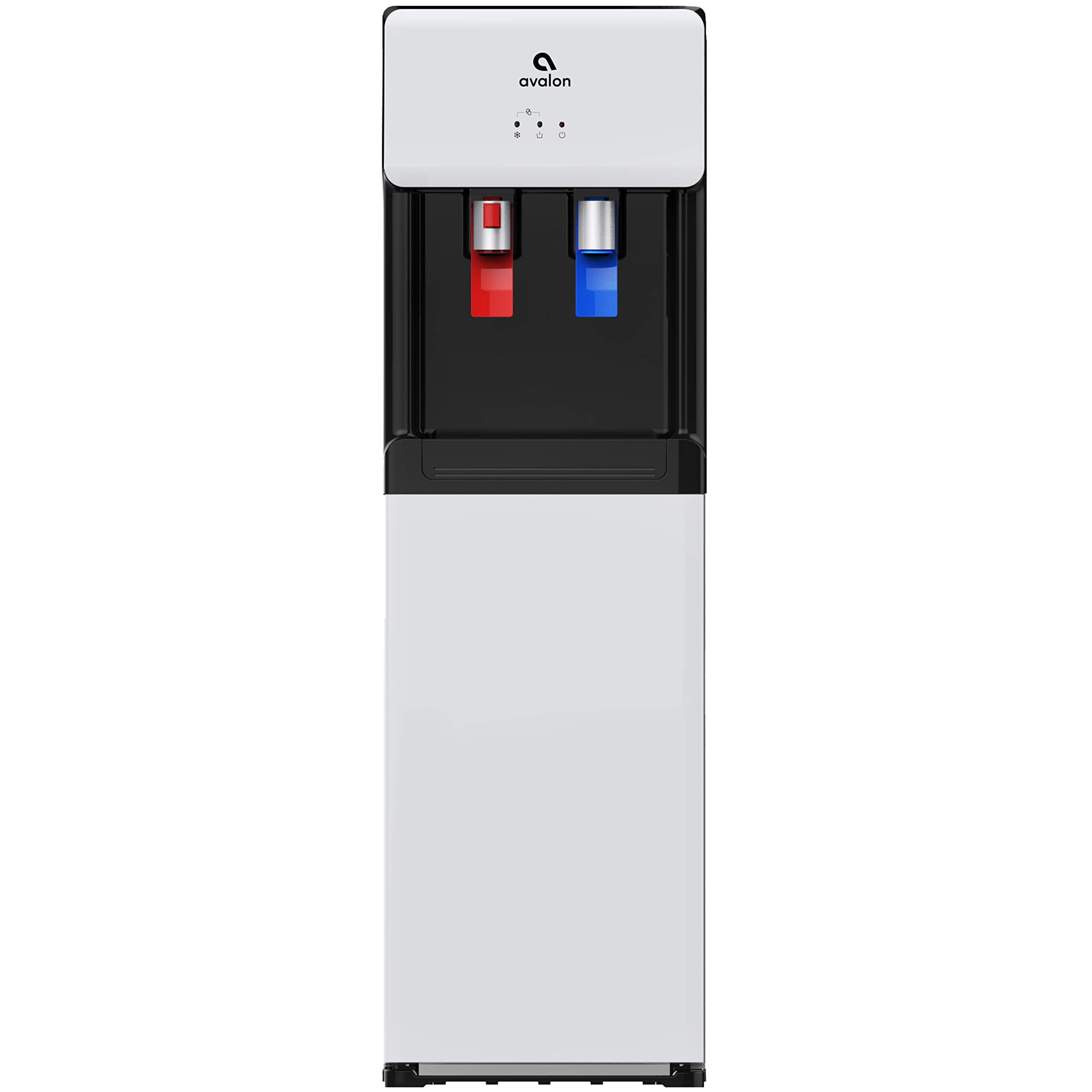 Avalon Bottom Loading Water Cooler Dispenser with Hot & Cold Water - Child Safety Lock, Slim Space-Saving Design for Home & Office - Compatible with 3 & 5 Gallon Bottles - UL Certified White - Perfect for Kitchens, Break Rooms and Dormitories