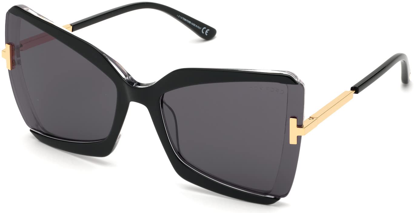 Tom Ford Gia FT0766 Square Sunglasses for Women - UV Protection Polarized Lenses + Designer iWear Eyewear Kit Bundle | Perfect for Beach, Driving & Fashion Outfits