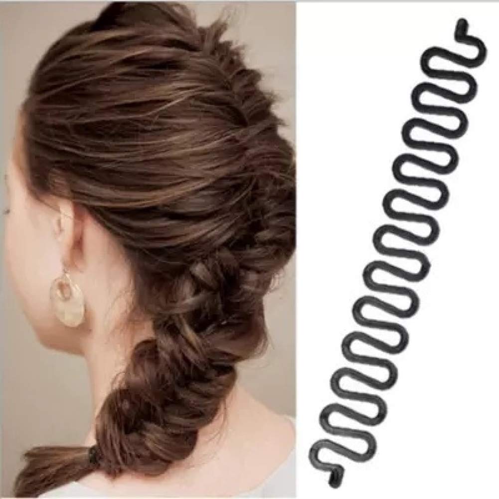 5-Piece Hair Bun Maker Set - Magic Pull Hair Hook, Needle Stick & Fishtail Coil Comb for Women | Easy Hairstyling Accessories for Ponytails, Buns & Braids (Perfect for Home, Salon & Travel)