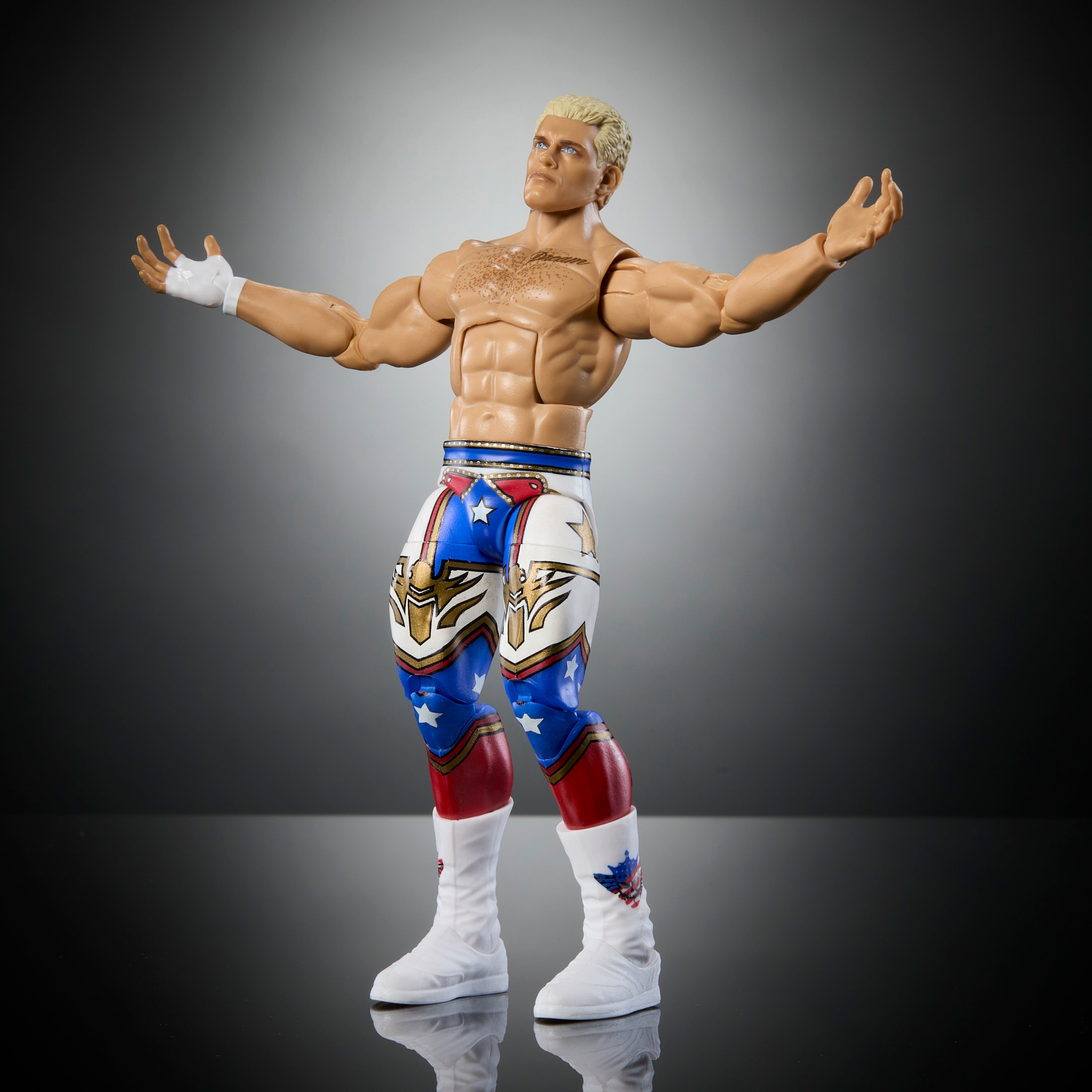 WWE Royal Rumble Elite Collection Cody Rhodes Action Figure with Great Khali BAF - Perfect for Wrestling Fans, Collectors, and Display