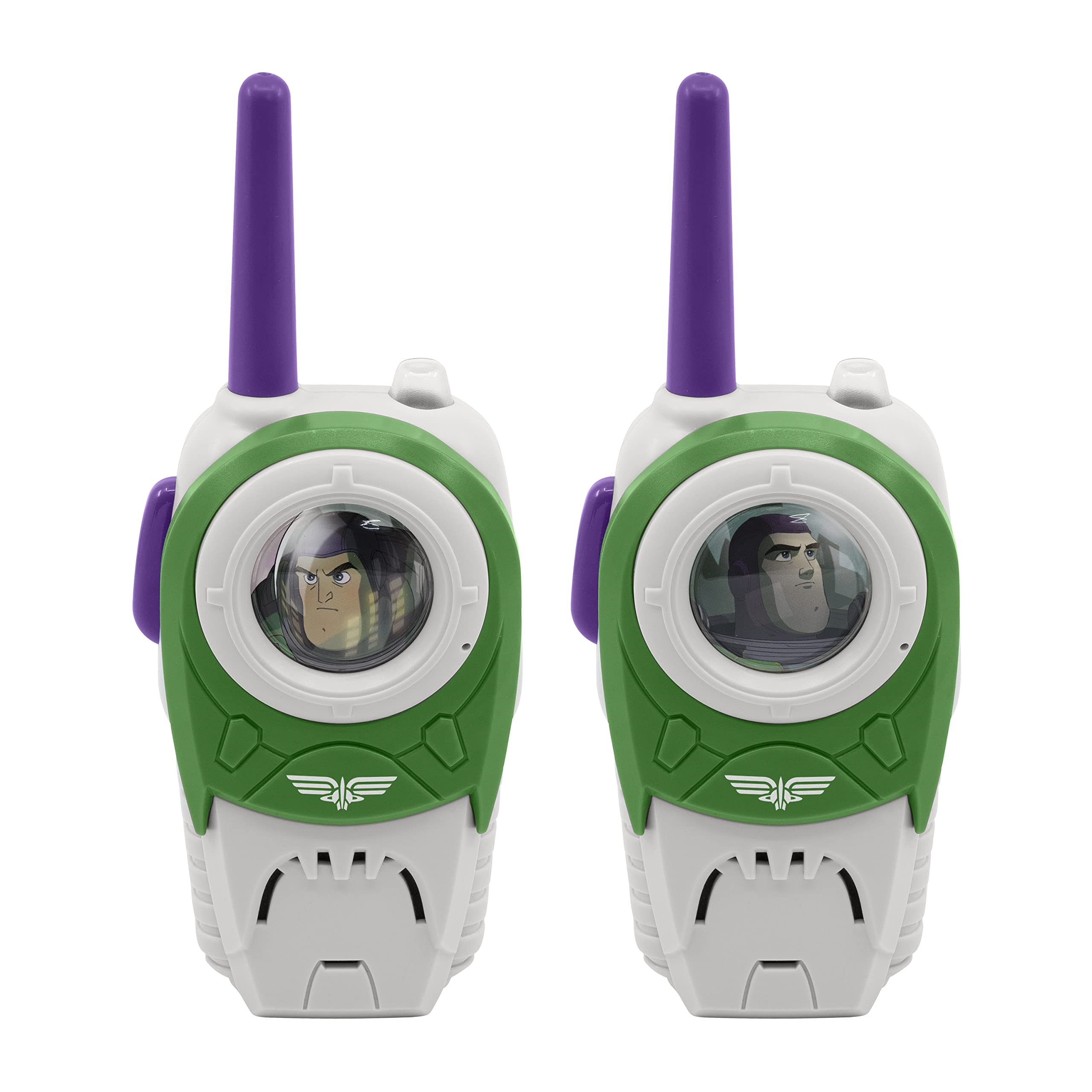 Disney Pixar Lightyear Walkie Talkie Toy Set for Kids - 2 Pack with Light Up Graphics, Long Range Communication, Fun Indoor & Outdoor Play - Perfect for Backyard Adventures, Camping, and Role-Playing Games