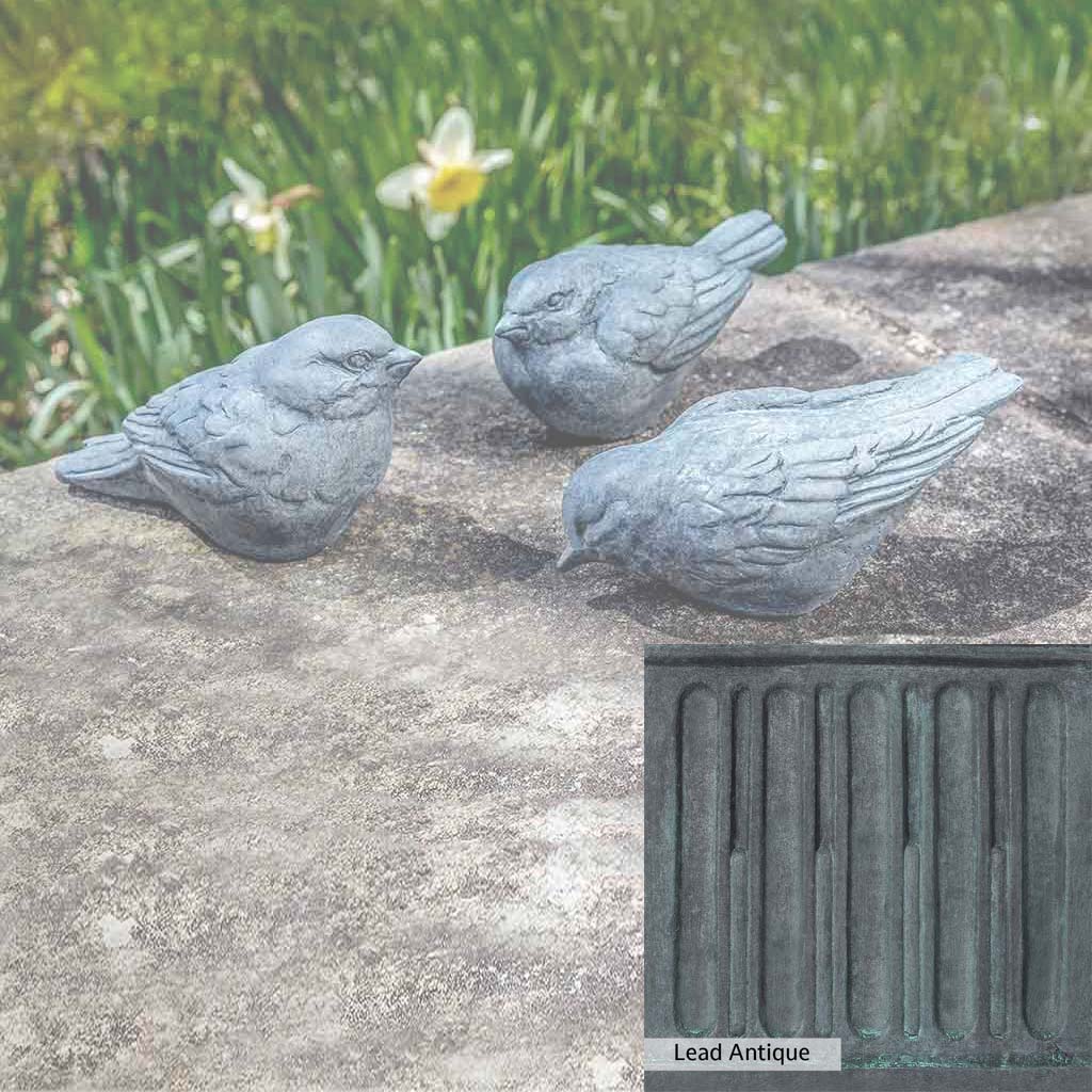 Campania International Trio d'Oiseaux Bird Statue - Elegant Garden Decor for Outdoor Patio, Yard & Home