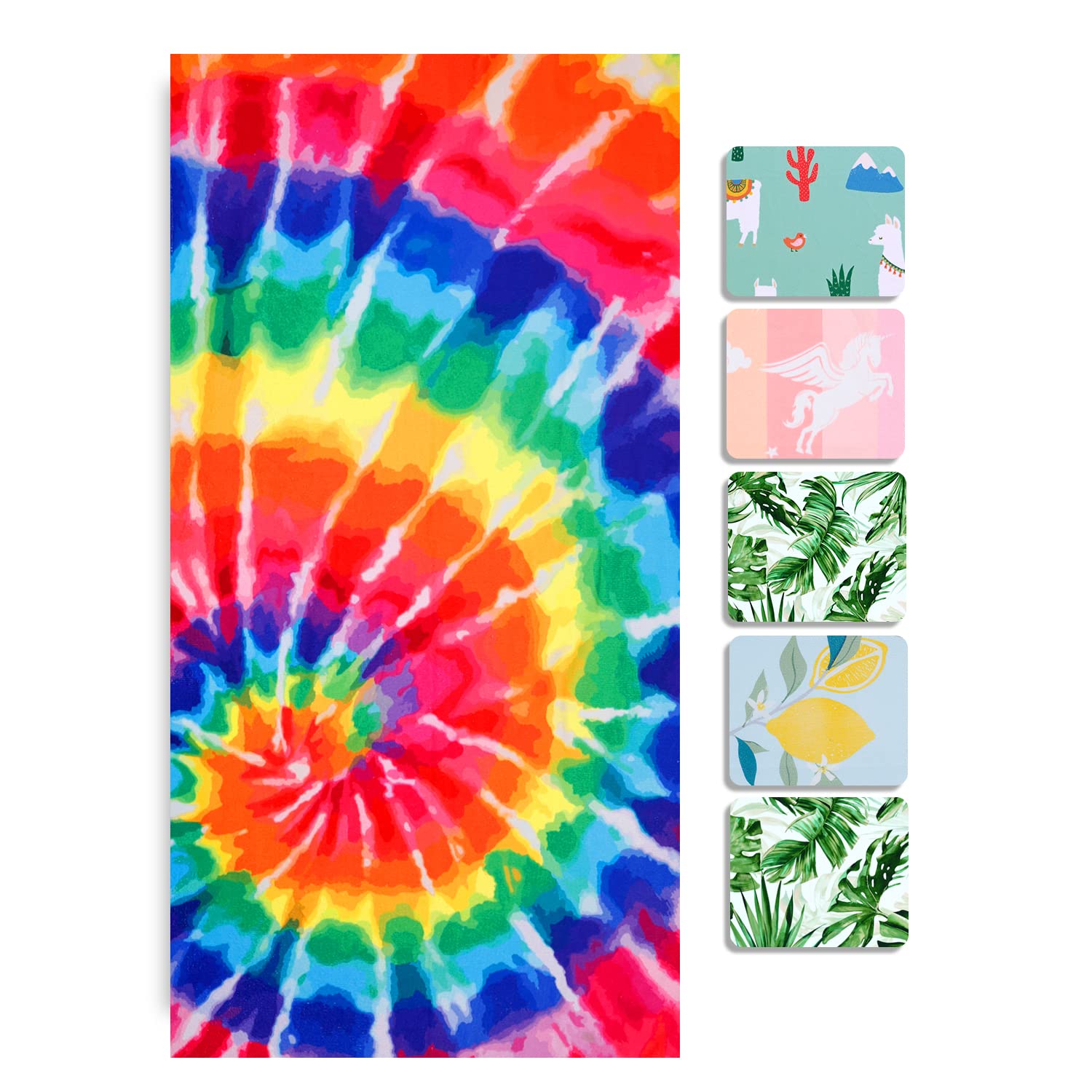 LIVILAN Oversized Tie Dye Beach Towel - 30