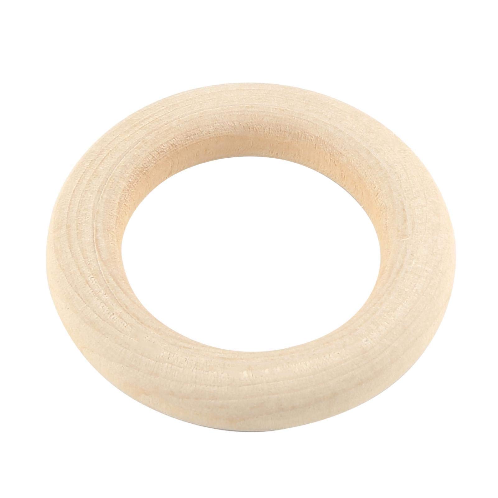 Wooden Craft Rings for Jewelry Making - DIY Wood Rings for Necklaces, Wedding Decor, Garment Accessories & Home Decoration - Perfect for Handmade Jewelry, Wedding Favors, and Creative Craft Projects