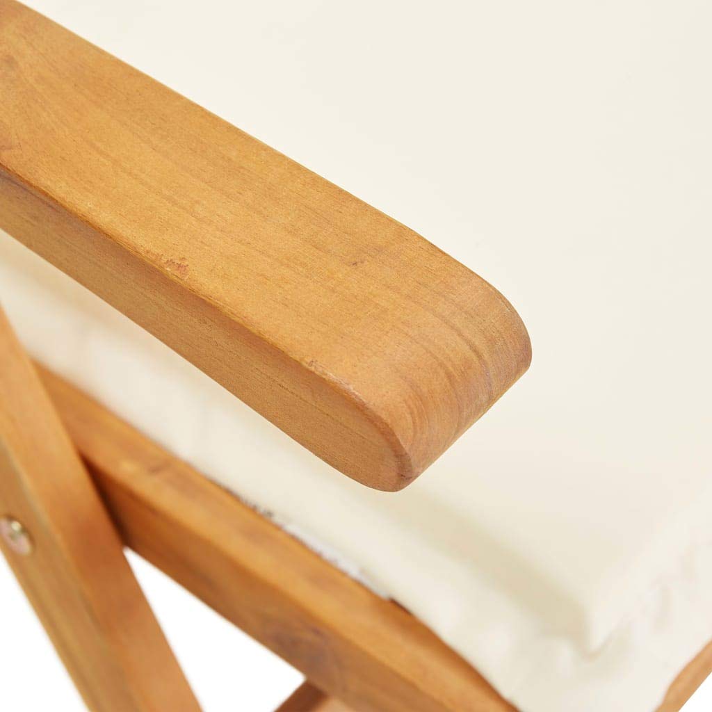 2 Pack Reclining Garden Chairs with Armrests - Solid Acacia Wood Outdoor Lounge Chairs for Backyard, Patio, Poolside & Lawn Relaxation