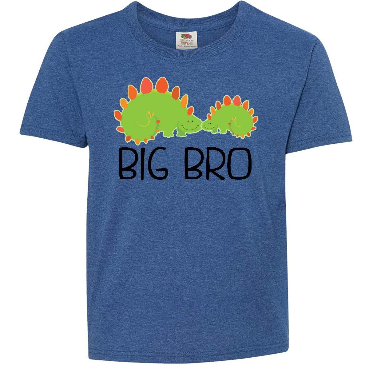 Inktastic Big Bro Dinosaur Brother Announcement Youth T-Shirt - Cute Dinosaur Graphic Tee for Boys - Perfect for Sibling Reveal, Birthday Gifts & Family Events