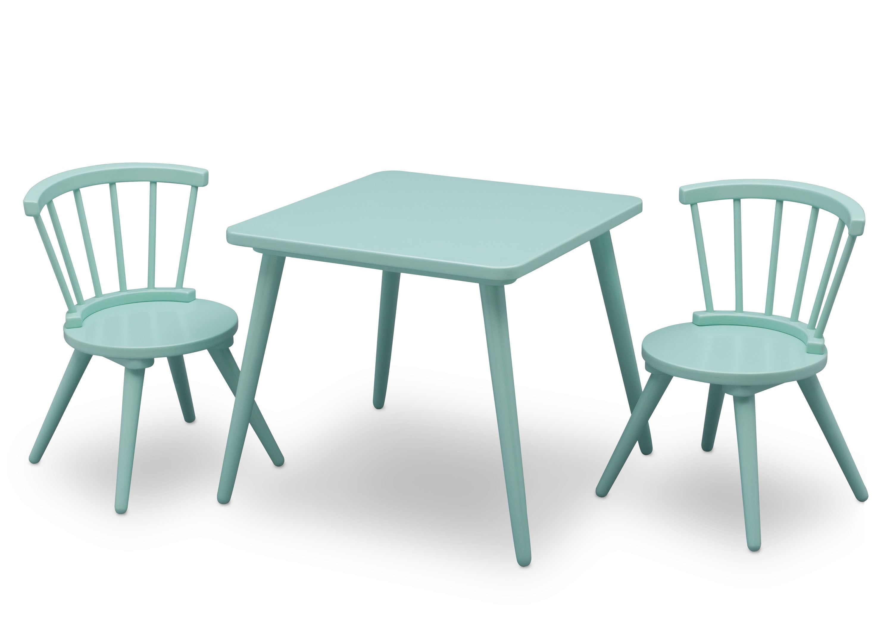 Windsor Dining Table and 2 Chairs Set - Solid Wood Kitchen Furniture for Small Spaces, Breakfast Nook, or Apartment Dining Area