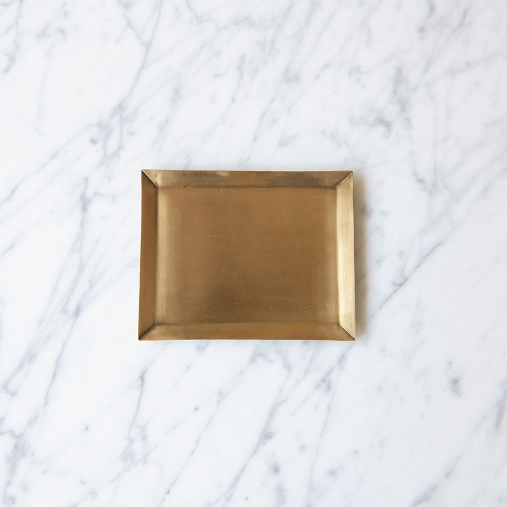 Elegant Rectangle Brass Tray - Handcrafted Decorative Serving Tray for Home Decor, Dining & Entertaining | Perfect for Coffee Tables, Centerpieces & Gift Giving