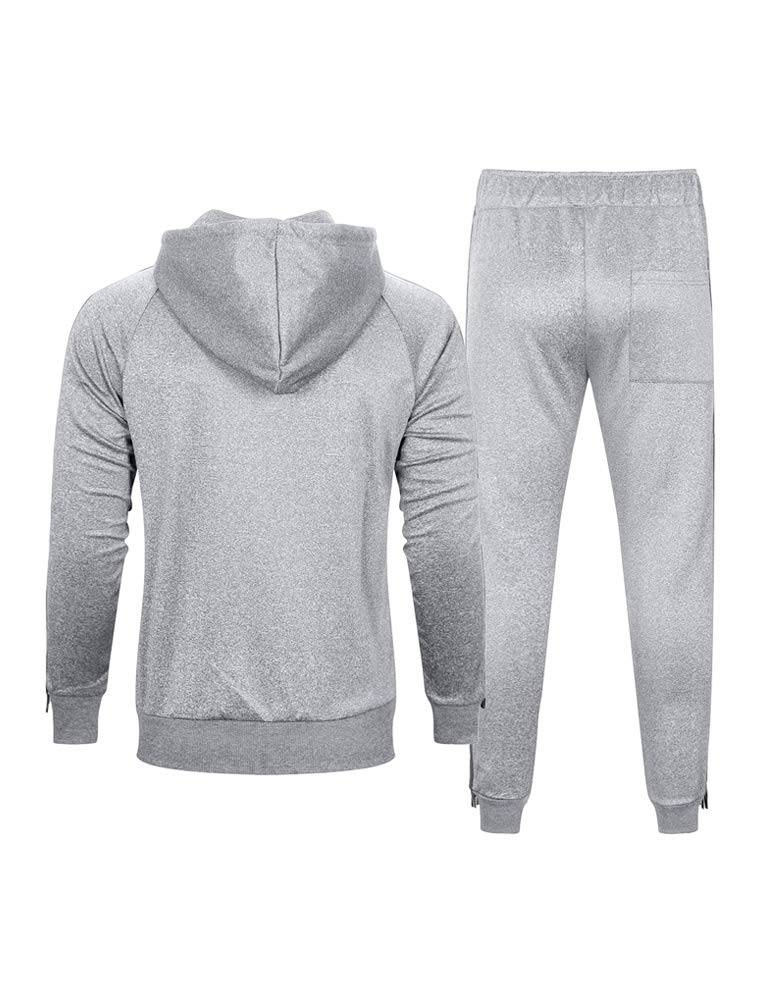 PASOK Men's Casual Tracksuit Set - Long Sleeve Full-Zip Running Jogging Athletic Sweat Suits for Gym, Workout & Streetwear Fashion