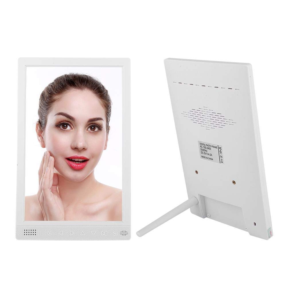 10 Inch Digital Photo Frame with 800x1280 IPS Screen - Electronic Picture Frame with Calendar, Video, Music Player, 7 Touch Buttons & Remote Control - Perfect for Home, Office, and Gift Giving (Black)