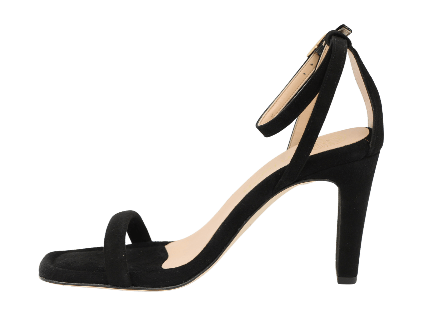 UNISA Sabina Black Suede Barely There Sandals for Women - Comfortable Minimalist Strappy Heels for Summer, Beach, and Casual Outings