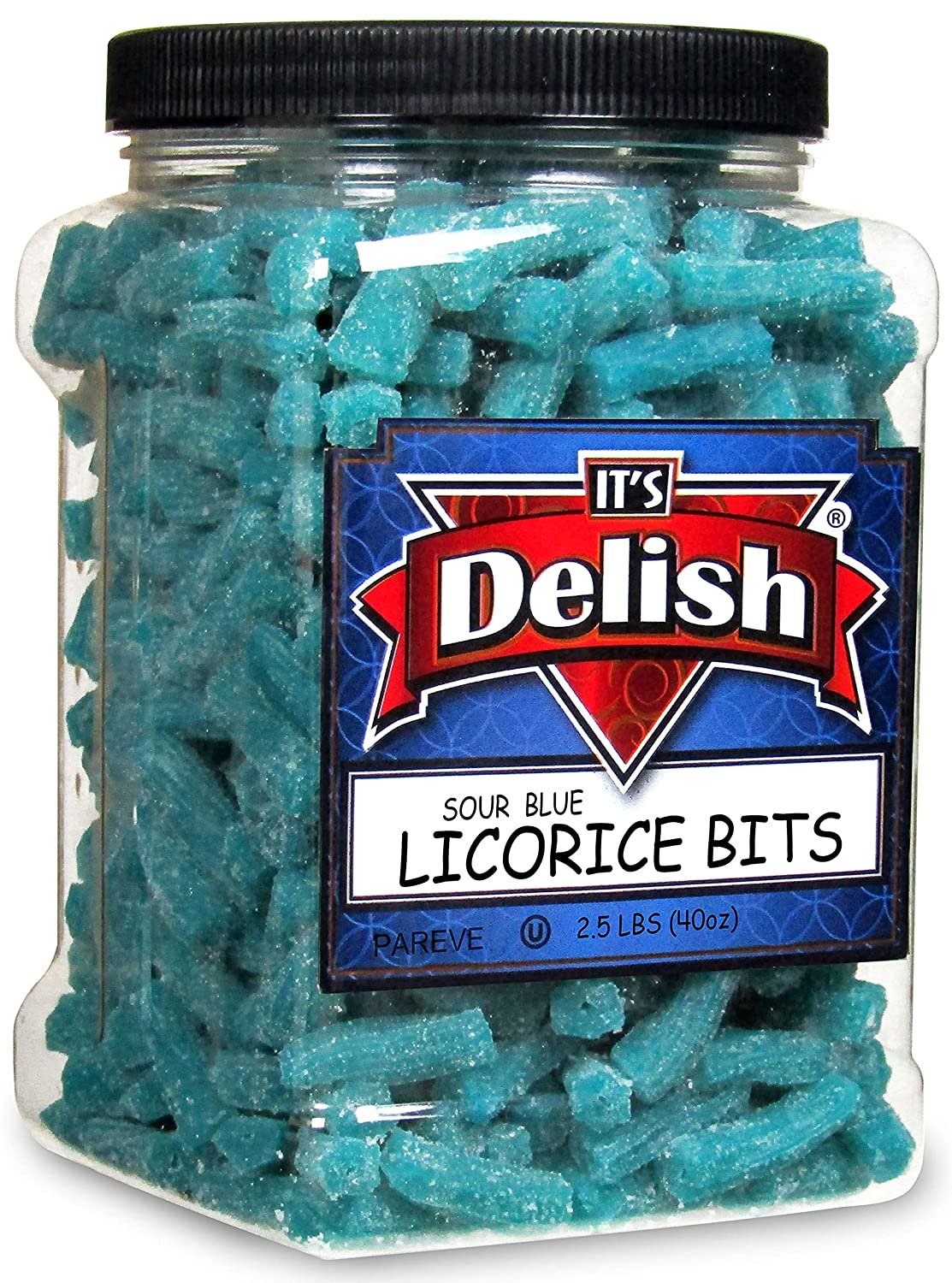 Sour Blue Blueberry Licorice Bits - 2.5 LBS (40 Oz) Jumbo Size Bulk Candy - Perfect for Parties, Movie Nights & Sweet Treats