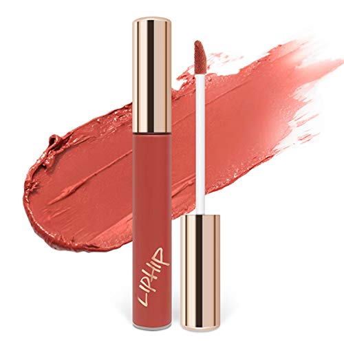 LIPHIP Matte Liquid Lipstick - Long Lasting, Highly Pigmented Lip Tint (6ml) - Coral Orange #BIRD KISS - 9 Color Options - Perfect for Daily Wear, Parties & Special Occasions