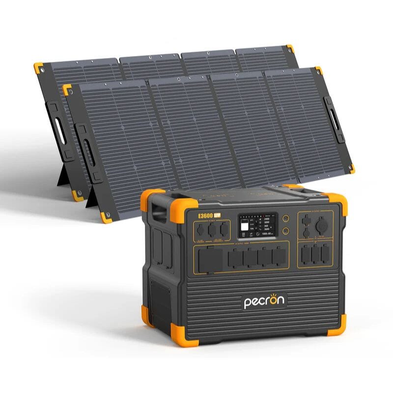Pecron E3600 LFP 3600W 3072Wh Portable Solar Generator with Optional Solar Panel Bundle | 5-Year Warranty | Off-Grid Power for Camping, RV & Emergency Backup