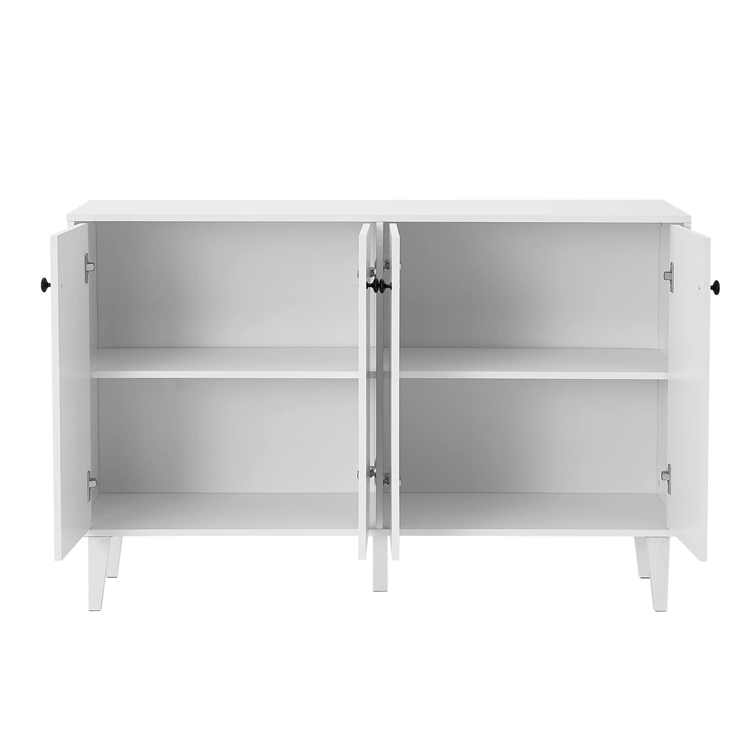 Panana 4-Door Sideboard Buffet Cabinet - White Kitchen Storage & Living Room Console Table | Perfect for Dining Room, Entryway & Home Organization
