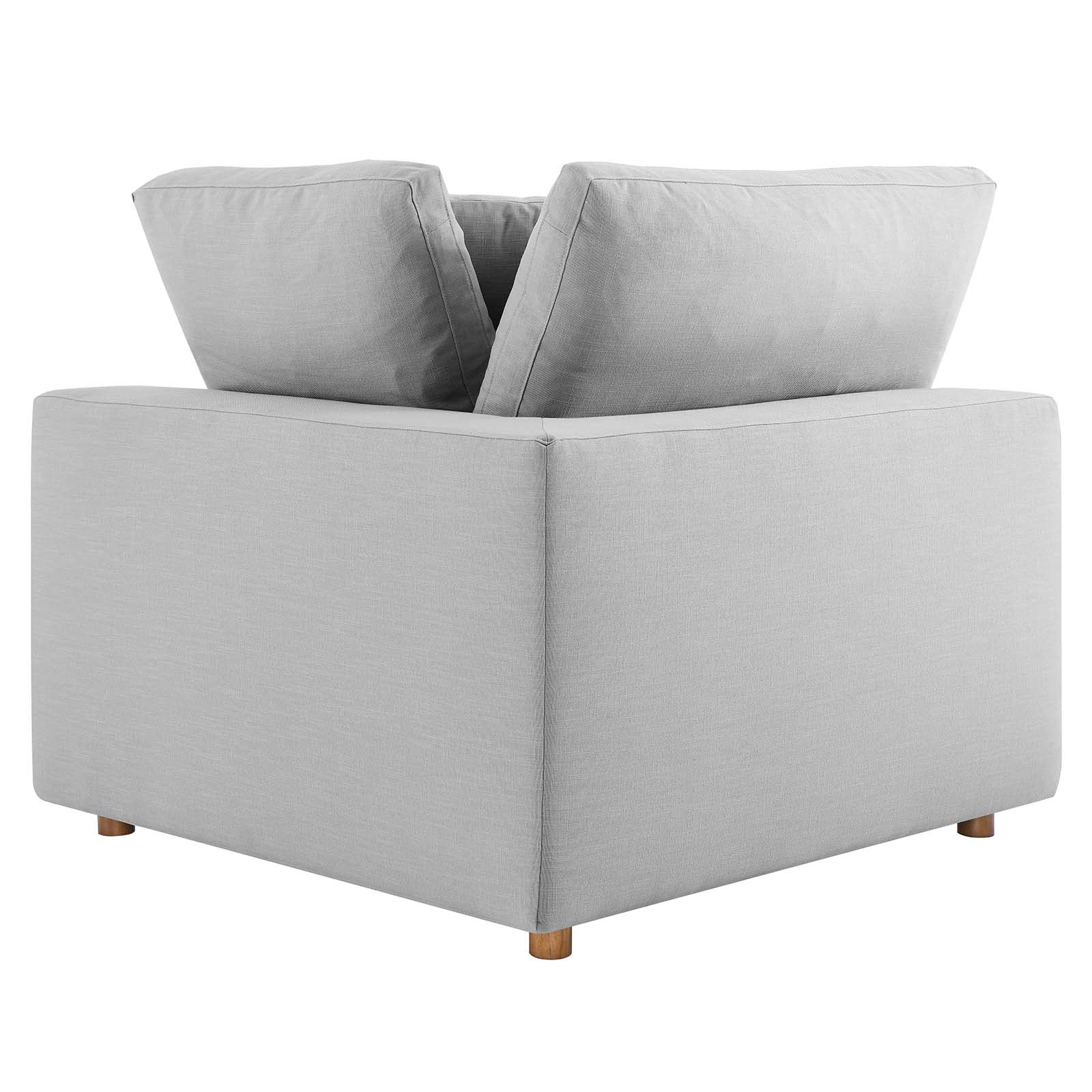 Modway Commix Down-Filled Overstuffed Upholstered 8-Piece Sectional Sofa Set - Modern L-Shaped Living Room Couch with Chaise for Home Theater & Family Gatherings