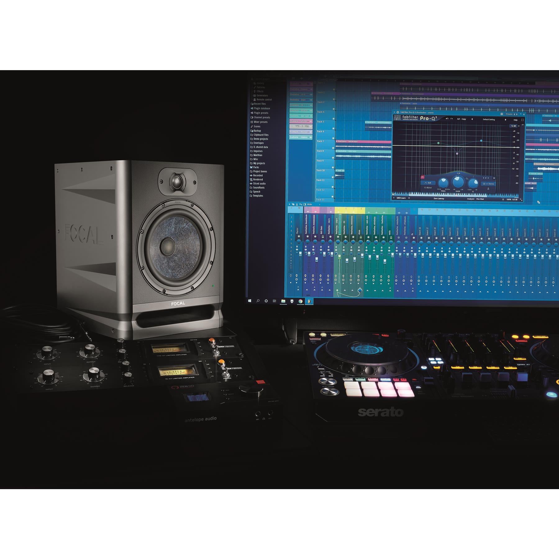 Focal Alpha 80 Evo 115W Powered 2-Way Studio Monitor - Professional Reference Speakers for Music Production, Home Recording & Audio Mixing