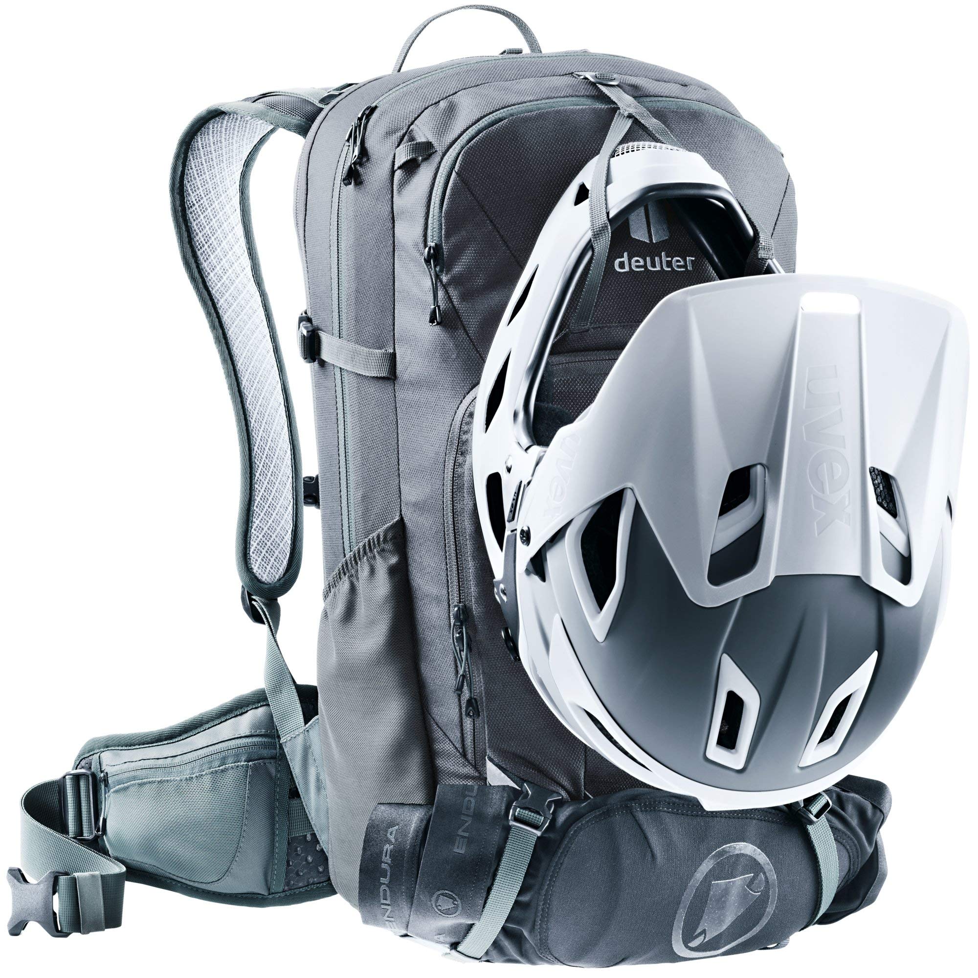 Deuter Attack 22 EL Extra Long Protector Bike Backpack - Waterproof Cycling Backpack for Commuting & Mountain Biking | Durable Hiking Daypack with Laptop Compartment