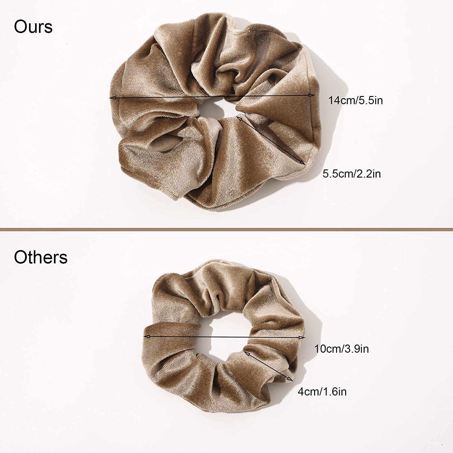 ALIBA COLLECTION 8-Piece Velvet Hair Scrunchies Set - Premium Soft Elastic Hair Bands for Women & Girls - Ponytail Holders & Hair Accessories - Perfect for School, Work, Gym & Everyday Styling