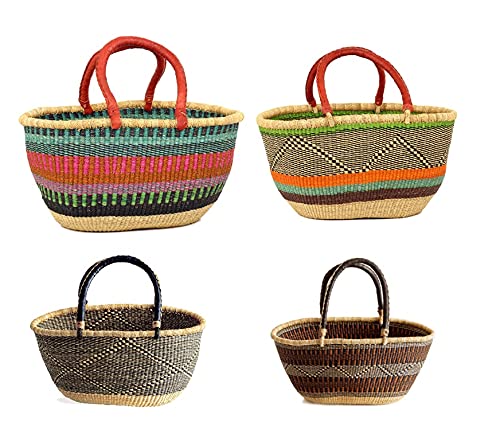 Handwoven African Bolga Basket from Ghana - 20