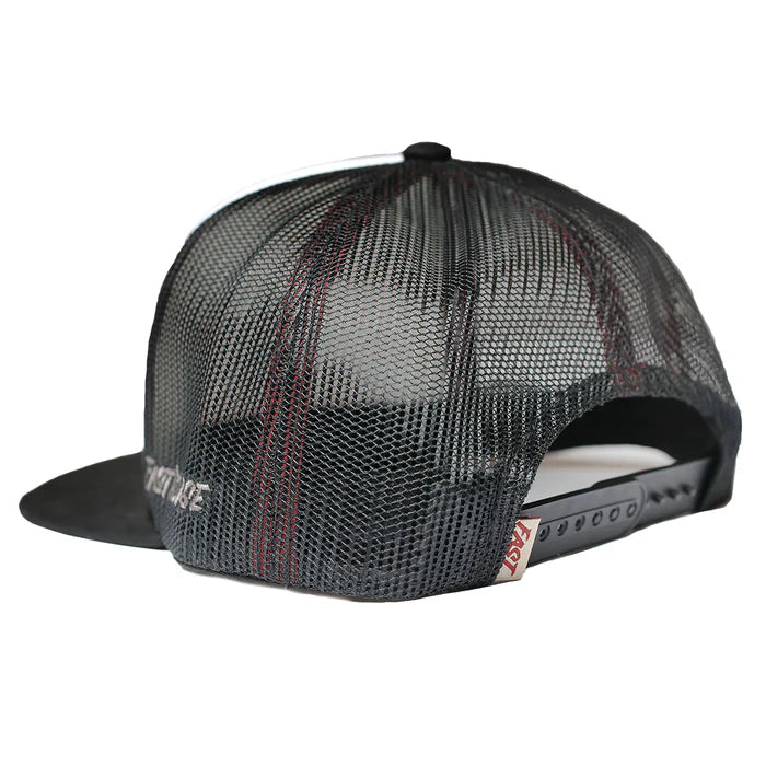 Hot Wheels Speedway Trucker Hat for Men & Women - Adjustable Snapback Cap in White & Black - Perfect for Racing Fans, Car Enthusiasts & Outdoor Activities