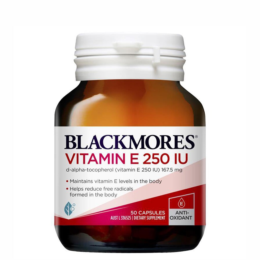 Blackmores Natural Vitamin E 250 IU Supplement - Supports Skin Health & Immunity - Perfect for Daily Wellness & Antioxidant Protection