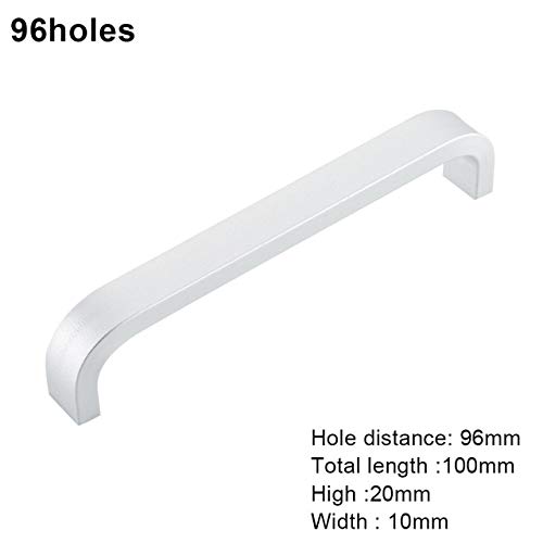 Aluminum Cabinet Knobs - Long Furniture Door Handles for Bedroom Closet, Dresser & Kitchen Drawers (96 Holes, Modern Pulls) | Perfect for Home Renovation & DIY Projects