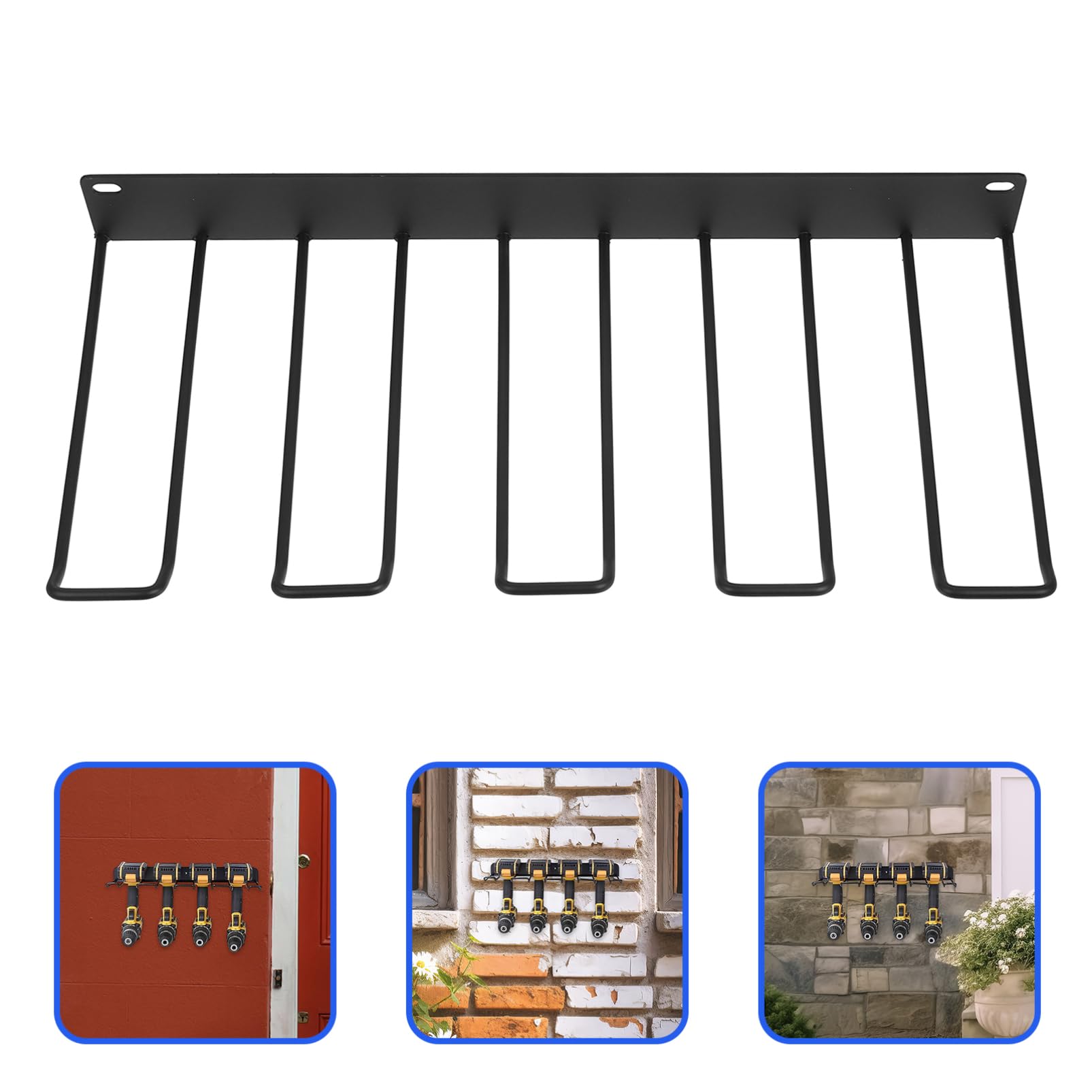 VOSAREA Heavy Duty Wall Mount Tool Organizer - Modern Power Tool Storage Rack for Garage & Workshop - Perfect for DIY Projects, Home Improvement & Professional Workspaces