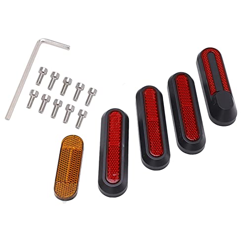 5Pcs Electric Scooter Wheel Hub Covers - Compatible with Xiaomi M365 (Red) | Durable Protection for Safe Riding | Easy Installation Accessories for Commuting & Urban Travel