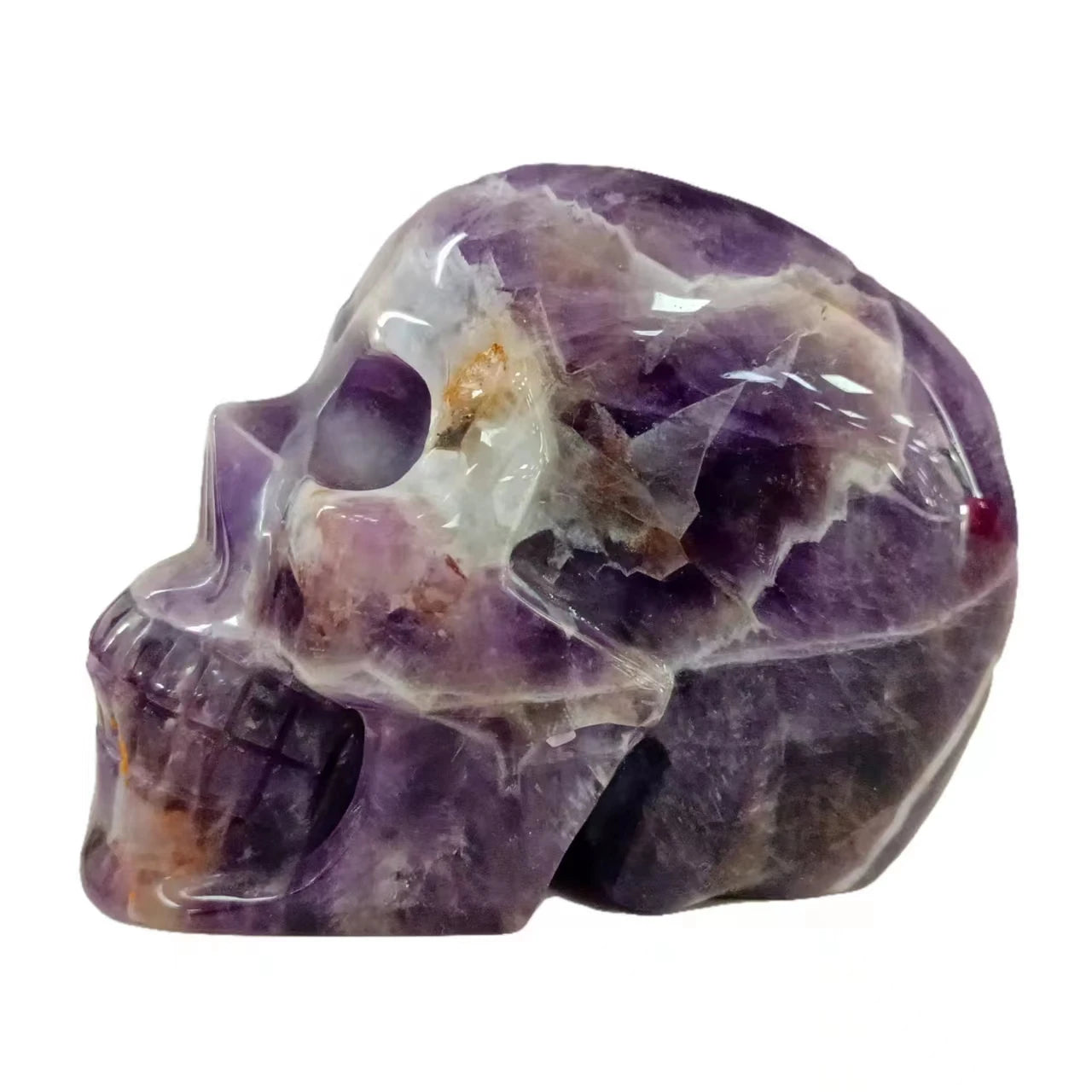 Handmade Custom Crystal Skull Sculpture - Natural Healing Stone, Reiki Energy, Home Decor Collectible - Perfect for Meditation, Spiritual Gifts & Feng Shui Decor