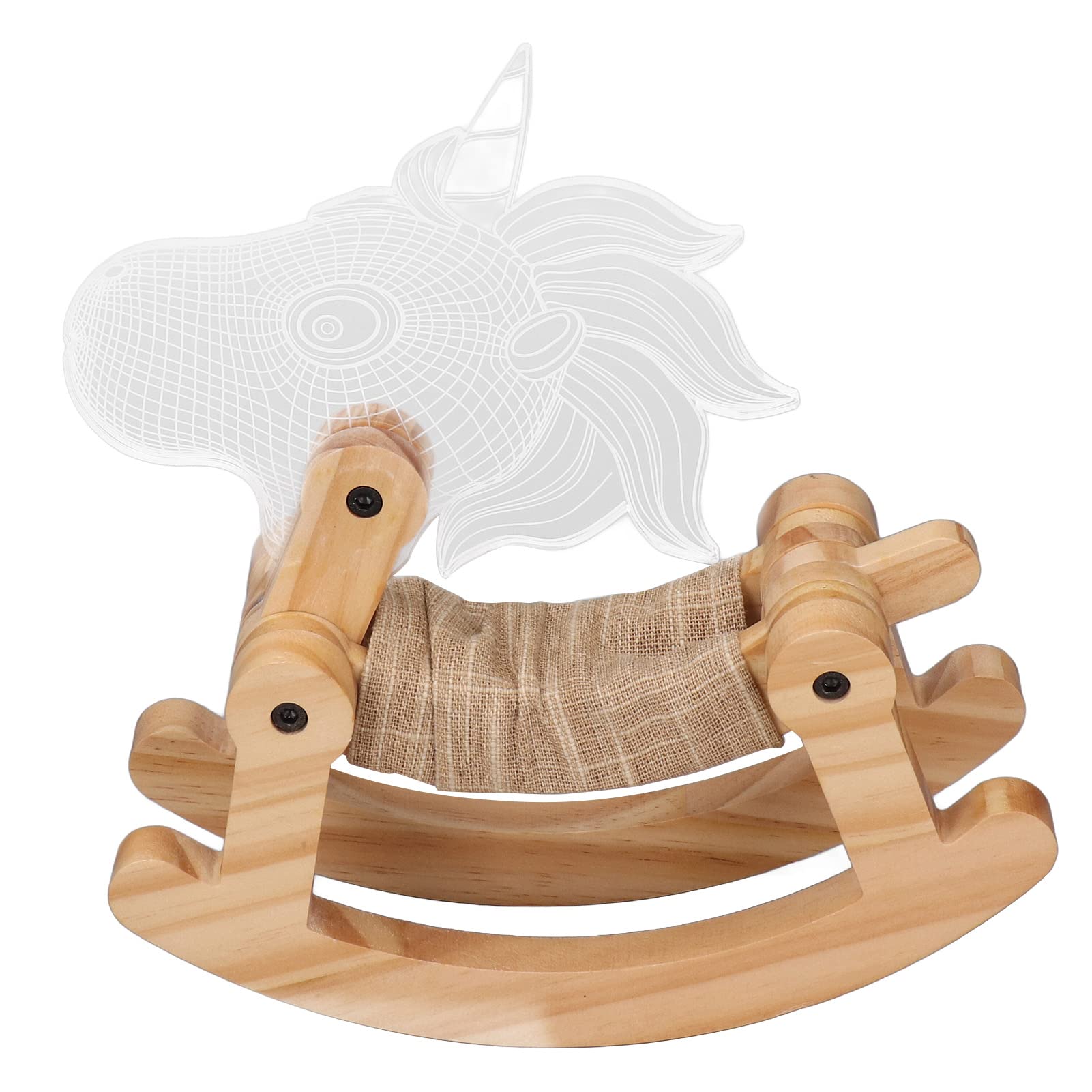 USB Powered Wooden Night Lamp - Foldable 3D LED Bedside Light for Kids Room, Living Room & Bedroom | Home Decor Night Light with Warm Glow | Perfect for Reading, Nursery & Cozy Ambience