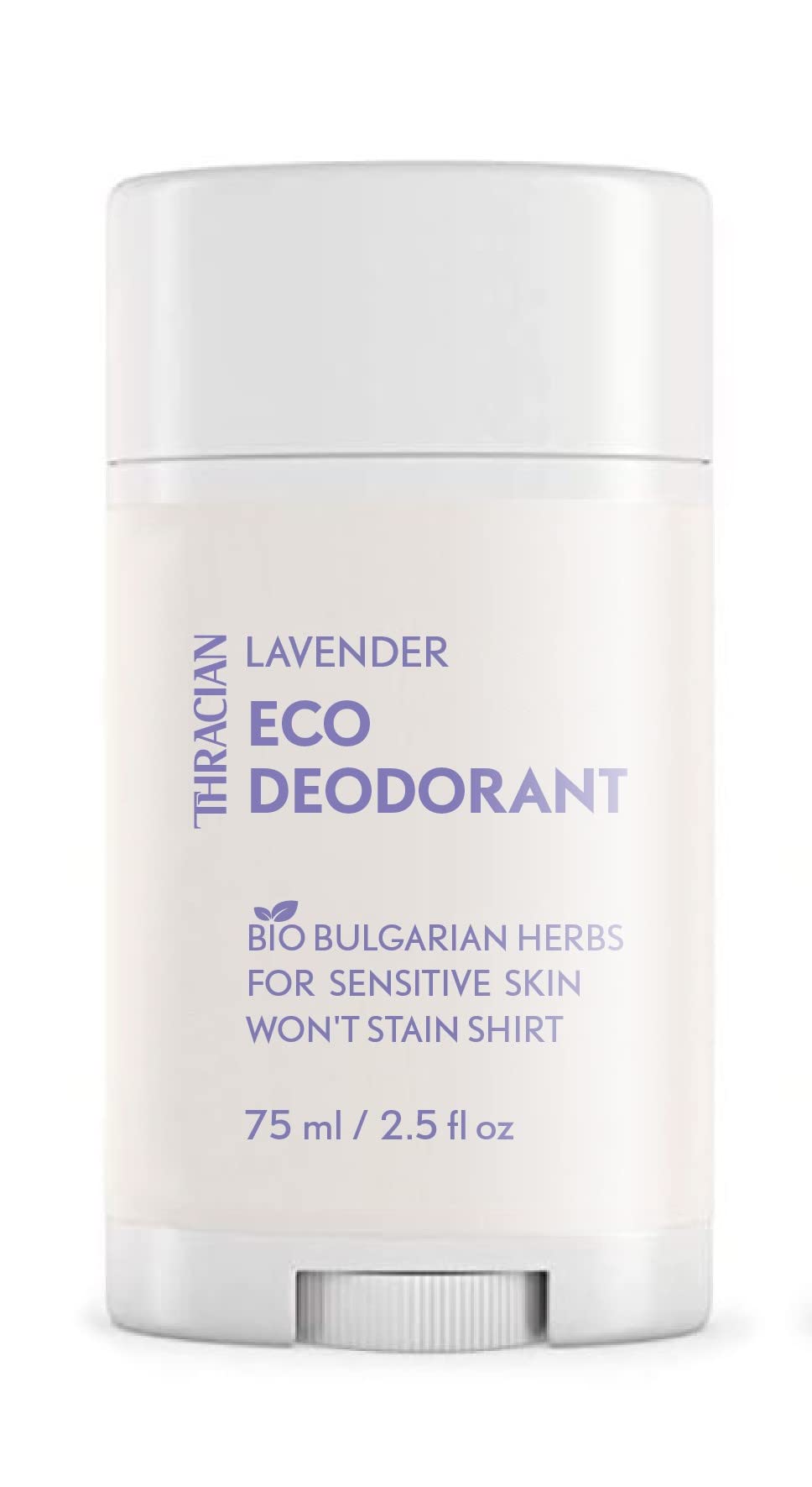 Thracian™ Bio Lavender Natural Deodorant with Zinc Oxide for Sensitive Skin | Aluminum, Baking Soda & Alcohol Free | Unscented 2.5 Fl Oz | Perfect for Daily Use & Eco-Conscious Lifestyle