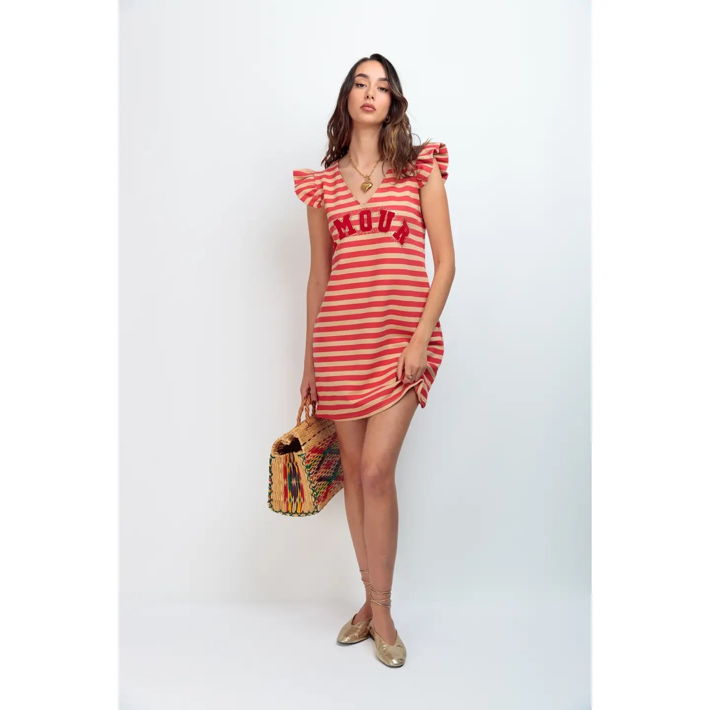 Madeline Striped Cotton Robe for Women - Soft & Comfortable Bathrobe for Spa, Lounge & Relaxation at Home