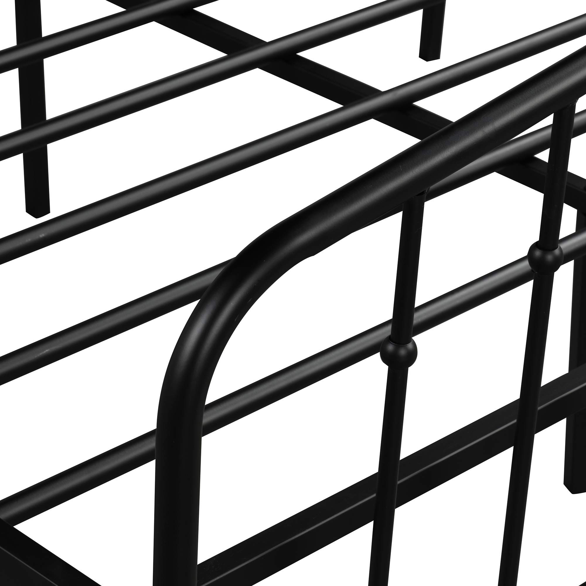 RUNNA Queen Size Metal Bed Frame with Headboard & Footboard - Sturdy Platform Bed Frame, No Box Spring Needed, Under Bed Storage Space - Perfect for Modern Bedrooms, Guest Rooms & Small Apartments