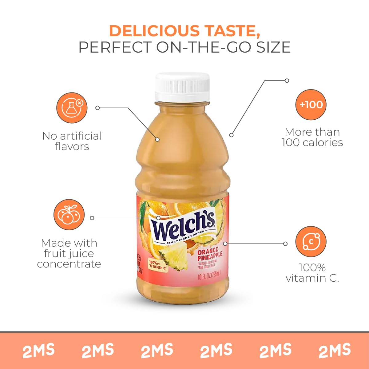 2MS 24-Count Juice Variety Pack - 10 fl oz Box - Perfect for Lunchboxes, Office Snacks & On-the-Go Hydration