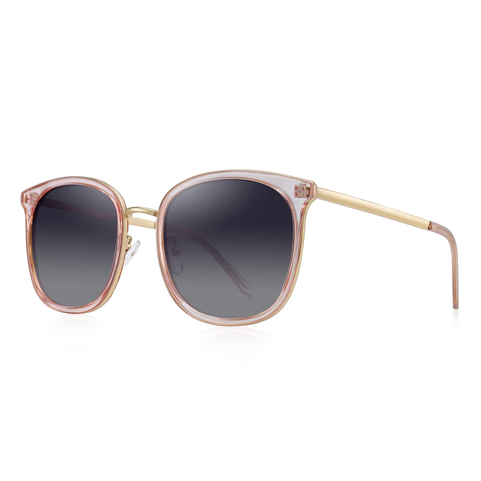 Polarized Sunglasses for Women & Men - Oversized Rectangular Metal Frame UV Protection Sunglasses - Perfect for Driving, Beach, and Outdoor Activities