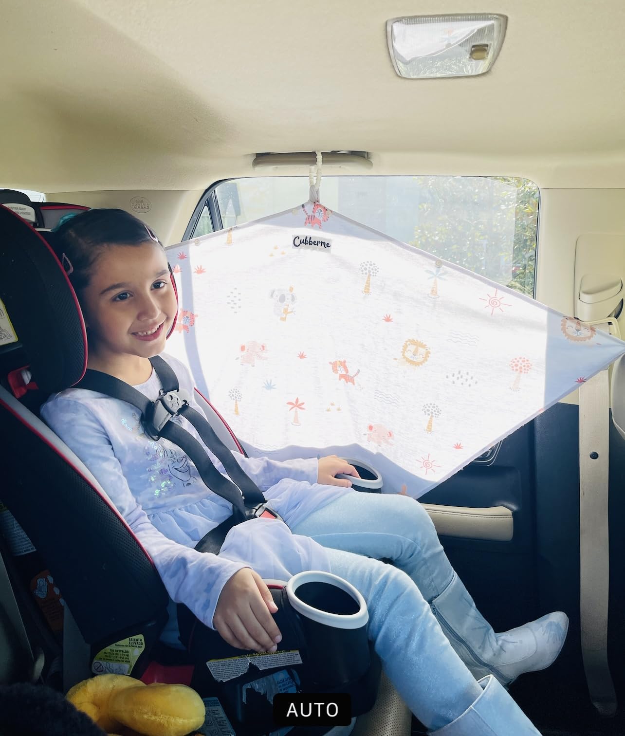 Universal Car Window Shade for Babies & Toddlers - Adjustable Sunshade, Nursing Cover & Car Seat Protector | Newborn Travel Essential for Moms & Infants | Perfect for Road Trips, Daily Commutes & Outdoor Activities