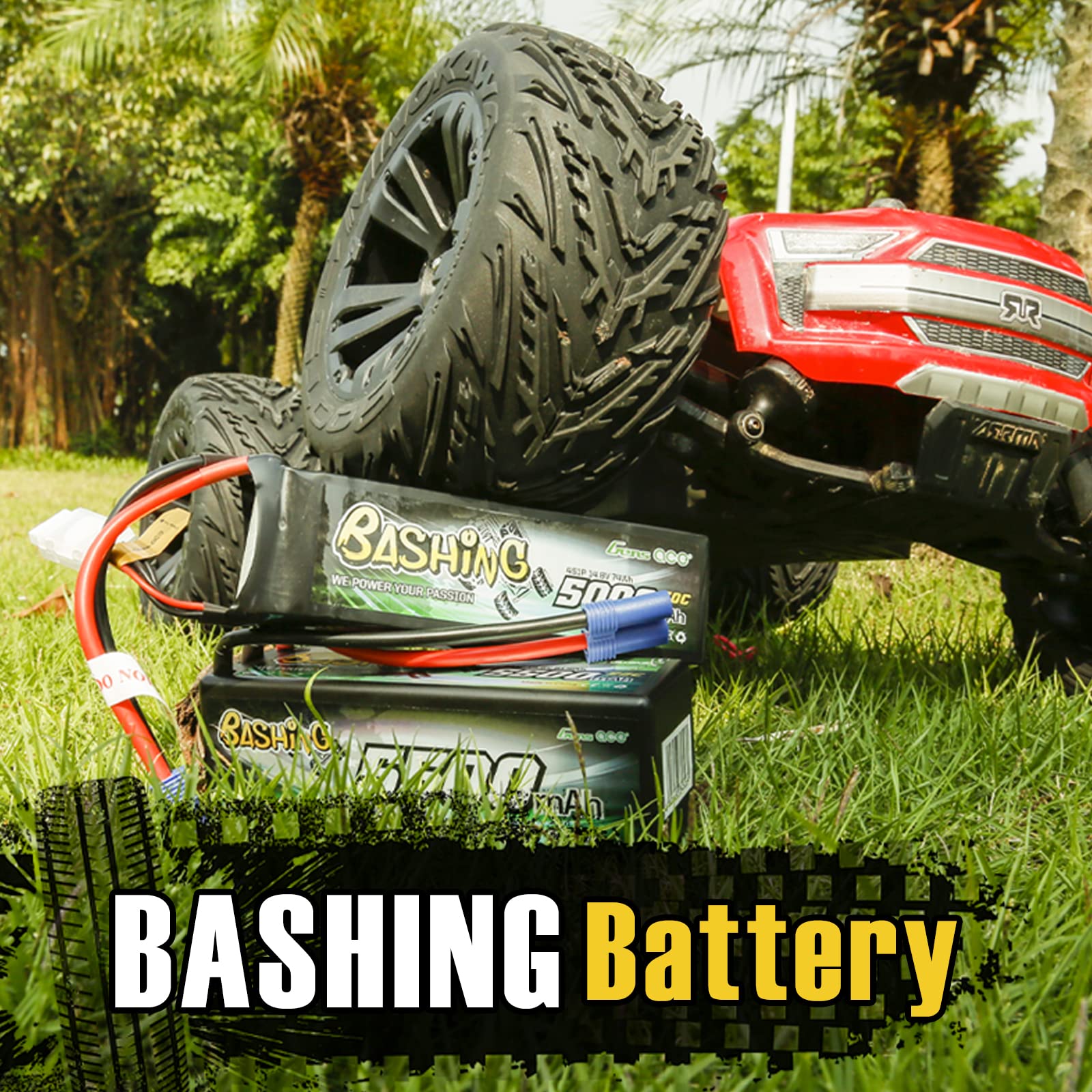 Gens ace 4S 14.8V 11000mAh 100C Lipo Battery with EC5 Plug - High Performance RC Car Battery for RC Trucks, Drones & Racing Models | Long Lasting Power for Off-Road Bashing, Crawling & Competitive Racing