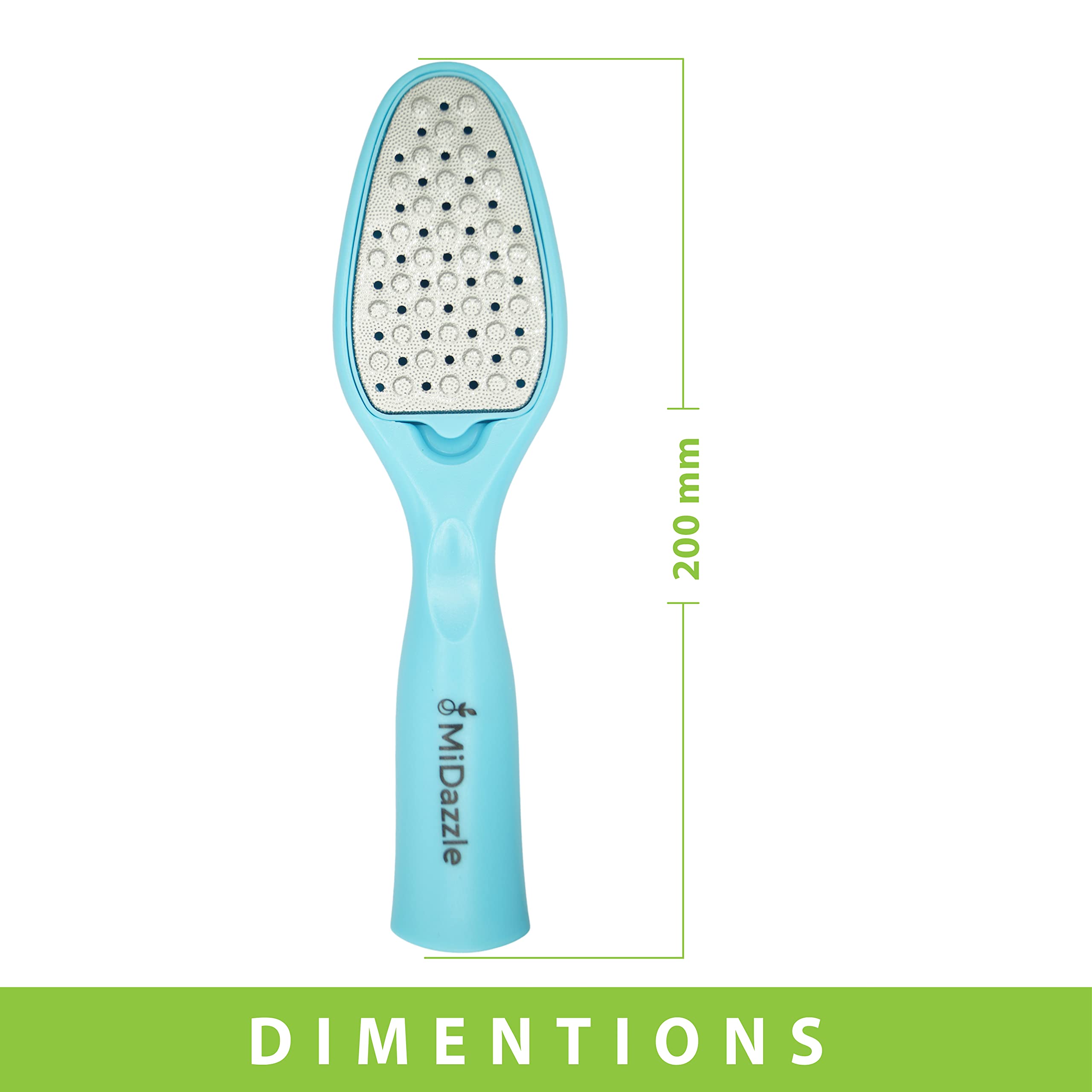 Midazzle 2-in-1 Triangle Foot Scrubber and Callus Remover for Soft Feet - Exfoliating Pedicure Tool (2 Pack, Random Colors) - Perfect for Home Spa, Pedicure, and Foot Care Routine