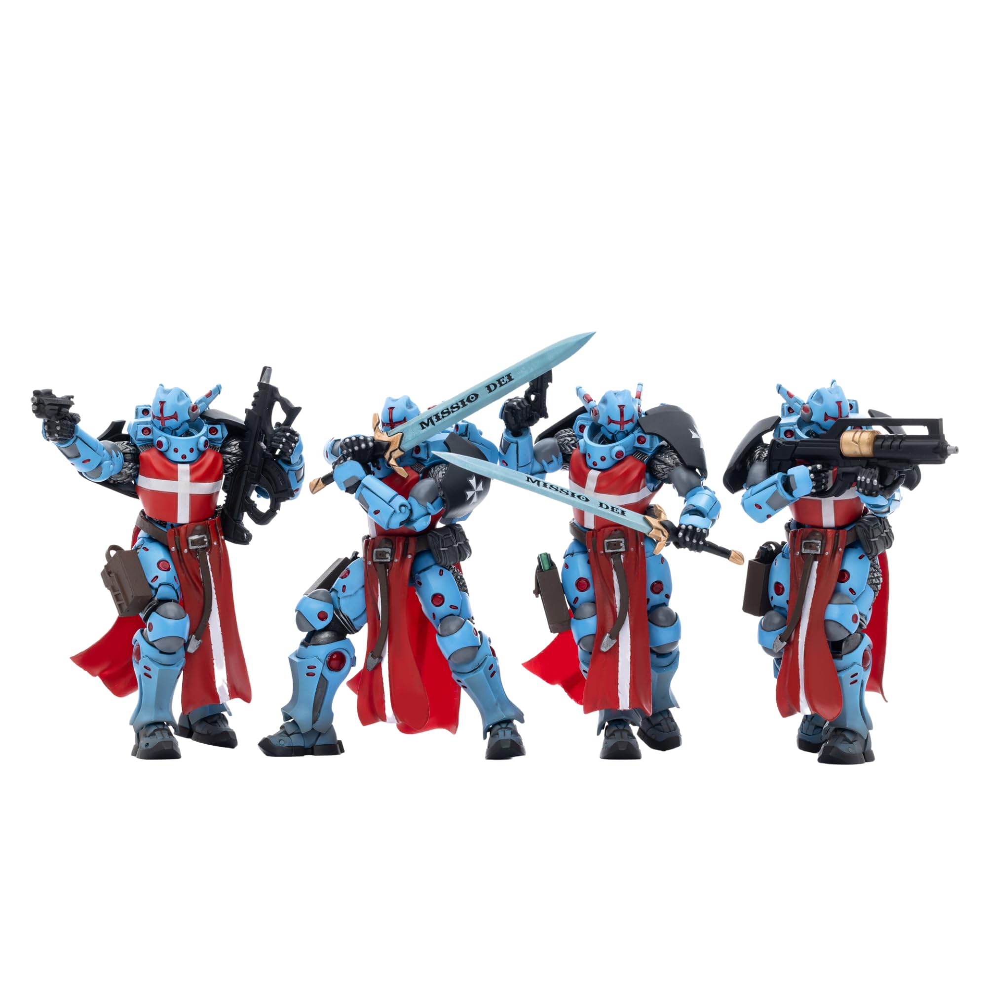 JOYTOY 1/18 Scale PanOceania Knights Hospitallers Action Figure Set (4-Piece Collectible) - Detailed Military Model for Display, Gifts & Wargaming Scenes