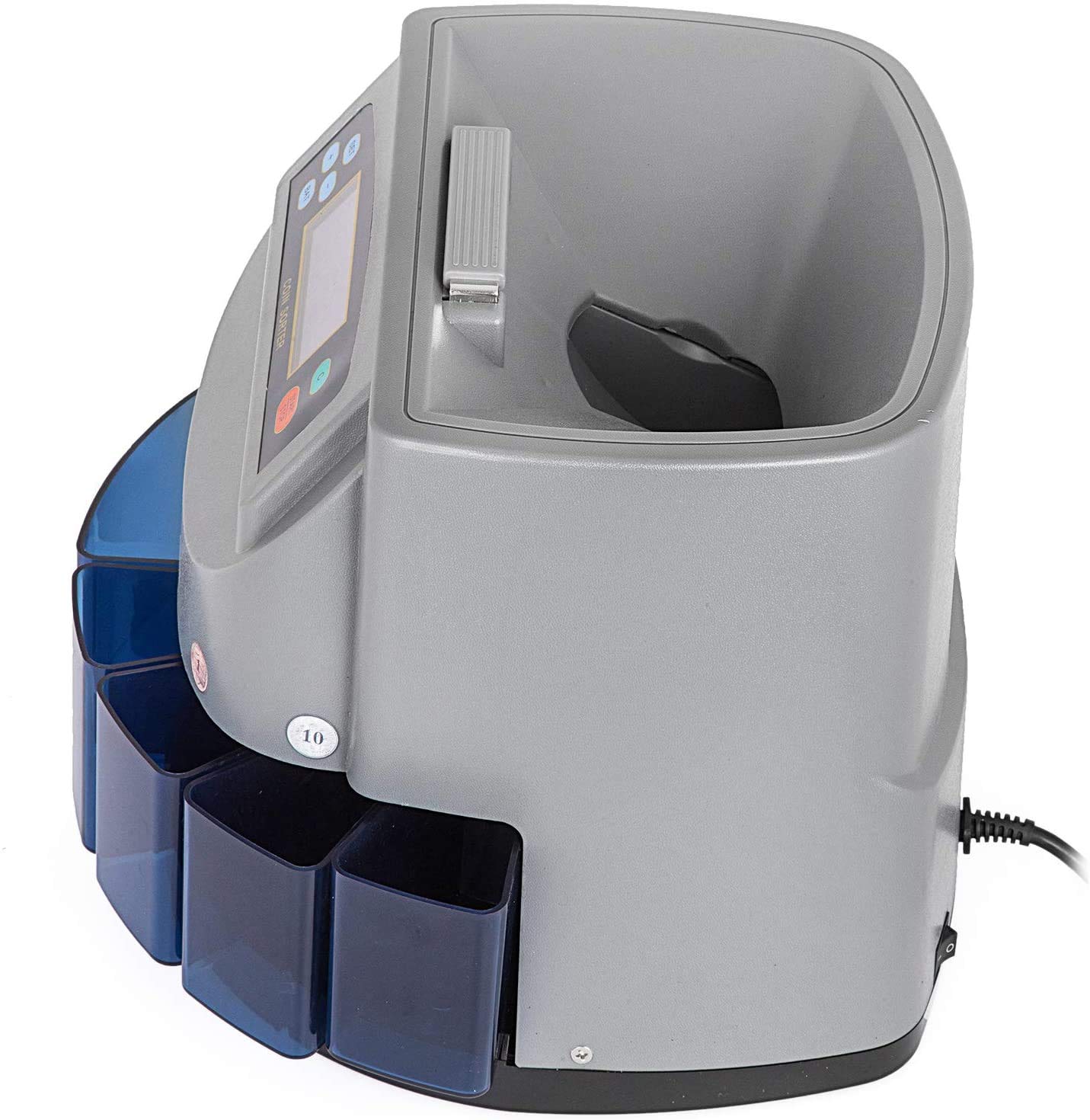 EX ELECTRONIX EXPRESS Electronic USD Coin Sorter and Counter with LCD Display - High-Speed 270 Coins/Min Sorting for Wrappers & Bins, Includes Coin Wrapper Tubes | Perfect for Banks, Retail Stores, and Home Coin Organizing