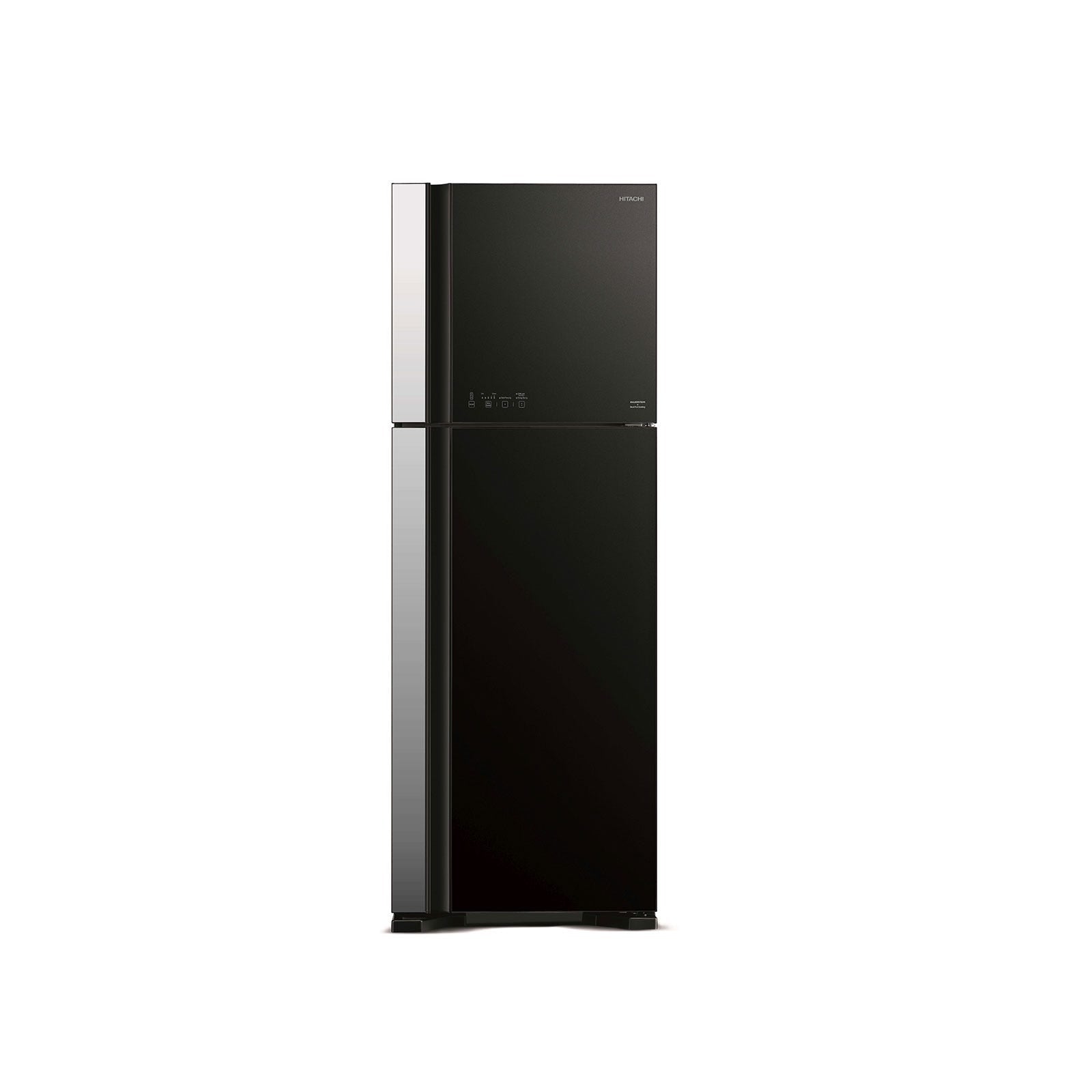 Hitachi 544L 2 Door Refrigerator RVG690P7MSGBK - Large Capacity Fridge for Home, Kitchen & RV Use - Energy Efficient Stainless Steel Appliance with Freezer