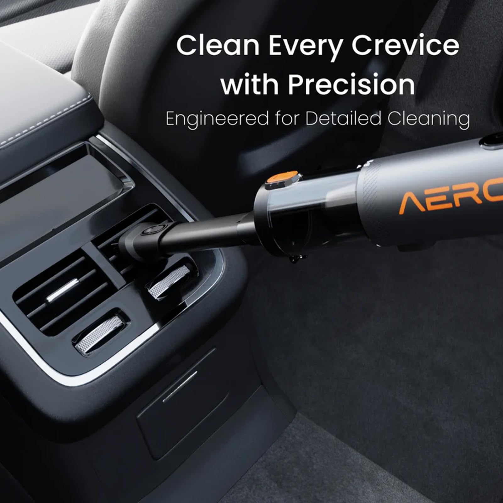 Aerovac V-15 Pro 2-in-1 Handheld Car Vacuum Cleaner - Powerful Blow & Suction Function, Portable Multi-Purpose Vacuum for Home, Office & Auto Detailing (Black) | Perfect for Cleaning Car Seats, Pet Hair & Small Spaces