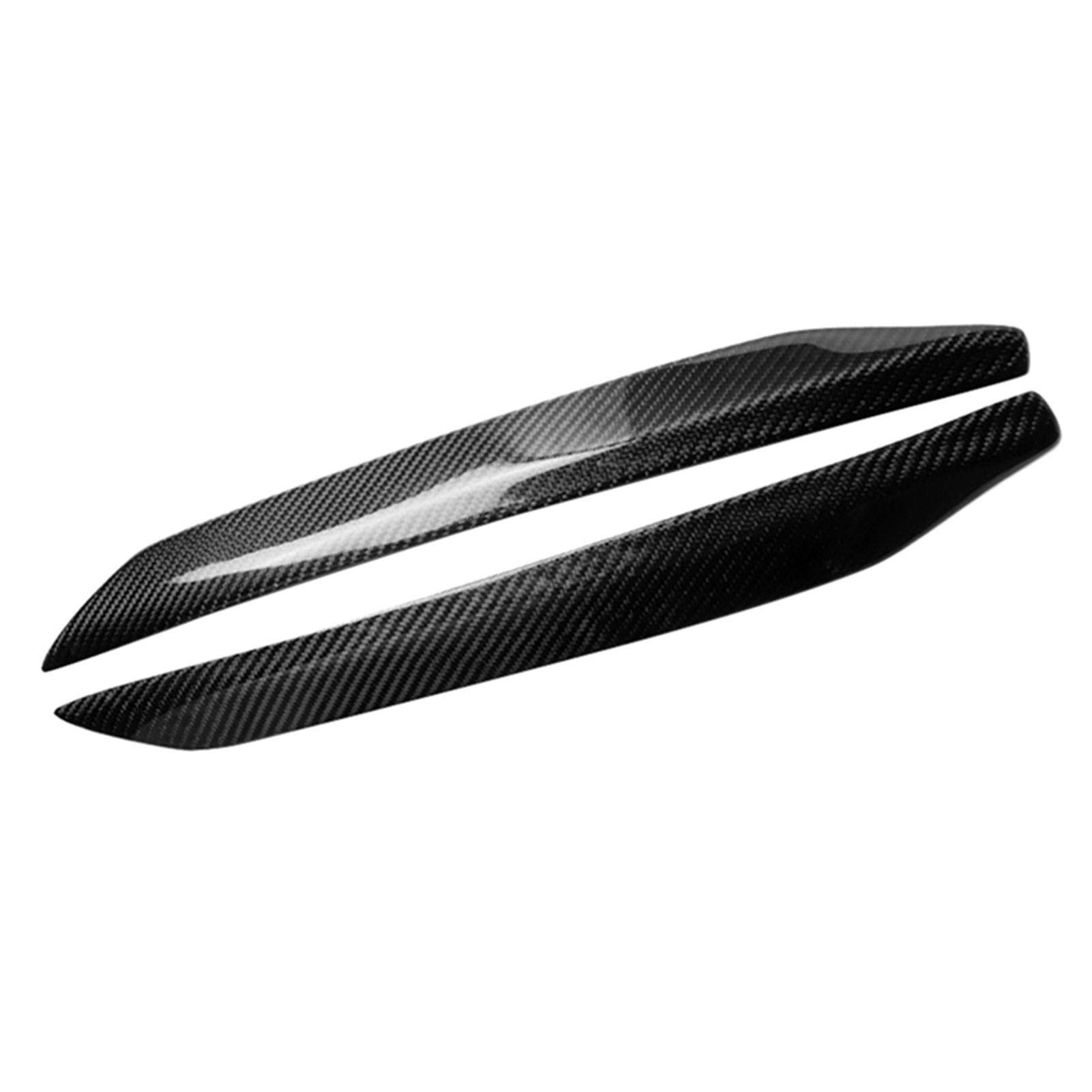 Carbon Fiber Headlight Eyebrow Covers for Hyundai Genesis Coupe 2009-2011 - Durable Eyelid Stickers & Eyelash Trim - Upgrade Your Car's Front Look (Perfect for Night Driving & Custom Styling)
