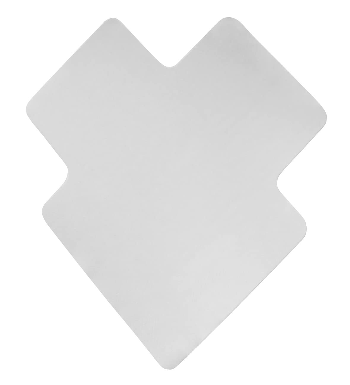 L-Shaped PVC Desk Mat, Studded & Transparent for Office Use
