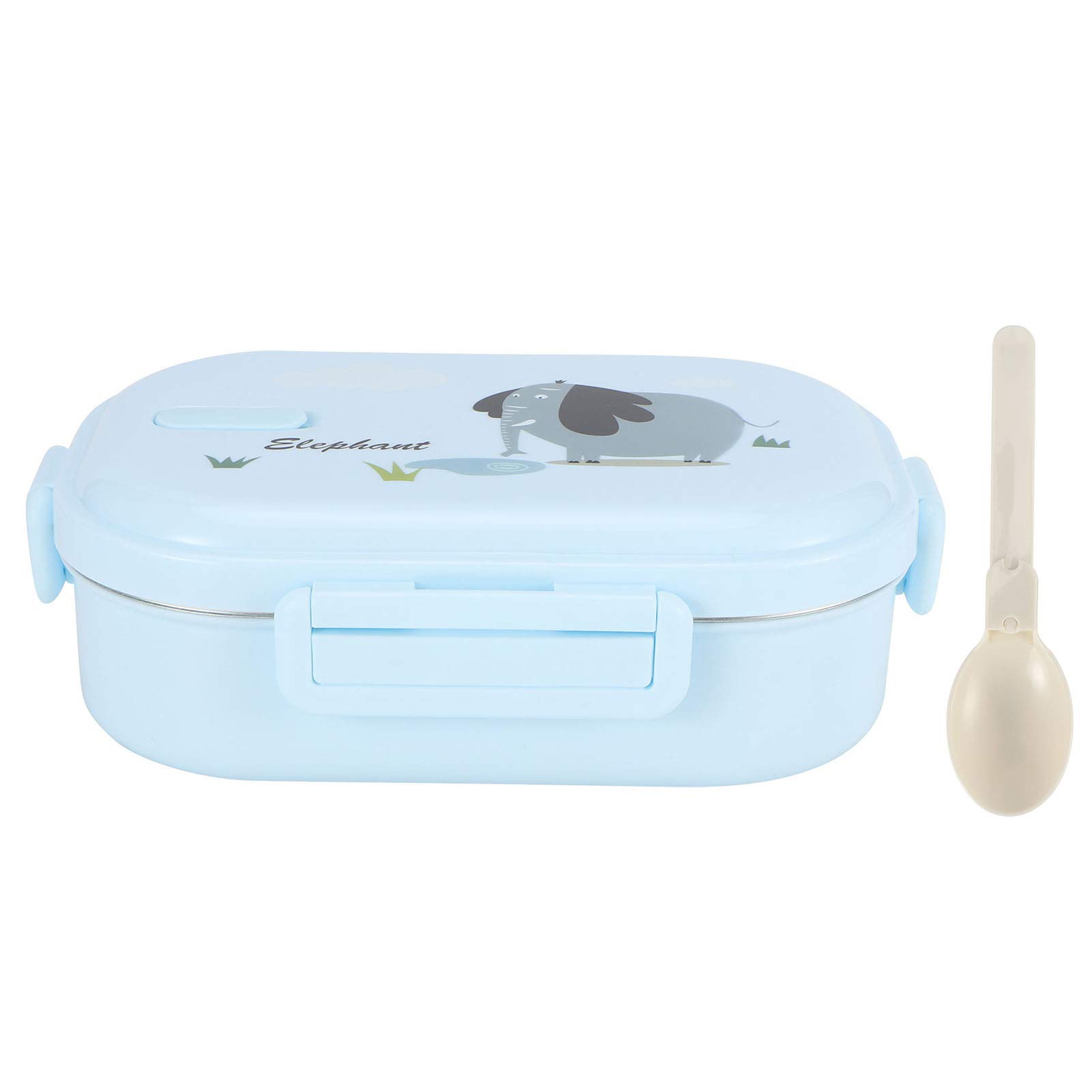 Nivvity Japanese Bento Lunch Box - 1PC Stainless Steel Leak-Proof Food Container for Kids & Adults (Blue) | Perfect for School, Office & Picnic Meals