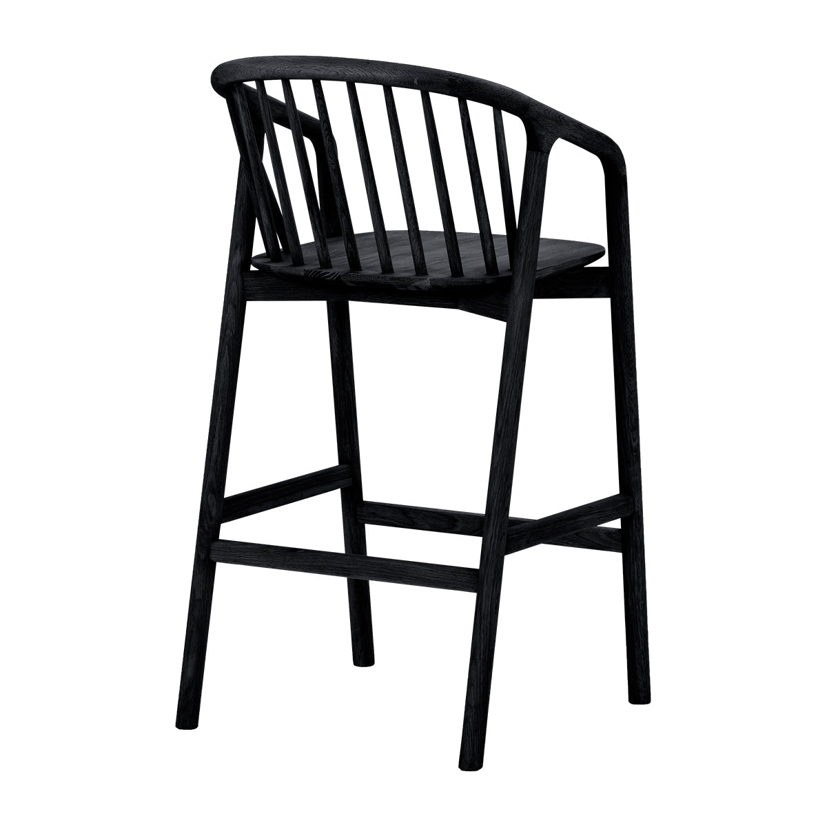 Lake Timber Bar Stool - Rustic Wooden Counter Height Stool for Kitchen Island, Breakfast Bar & Pub - Adjustable Height & Durable Construction