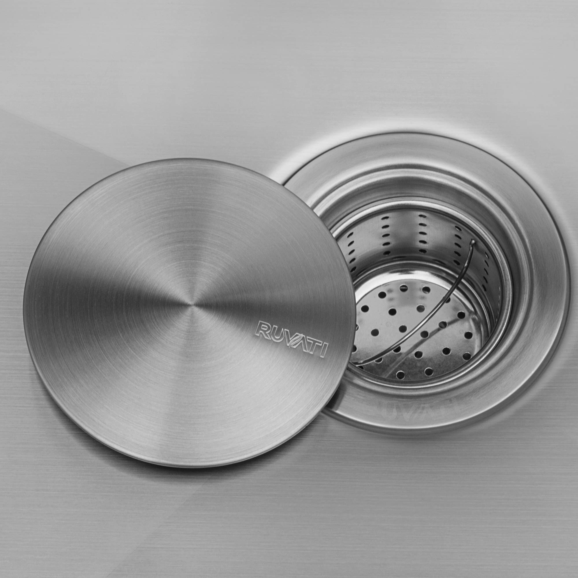 Ruvati 25 x 22 x 12 Inch Stainless Steel Utility Sink - 16 Gauge Topmount Laundry Sink with Rounded Corners (Model RVU6015) - Perfect for Laundry Rooms, Basements, Garages & RV Use